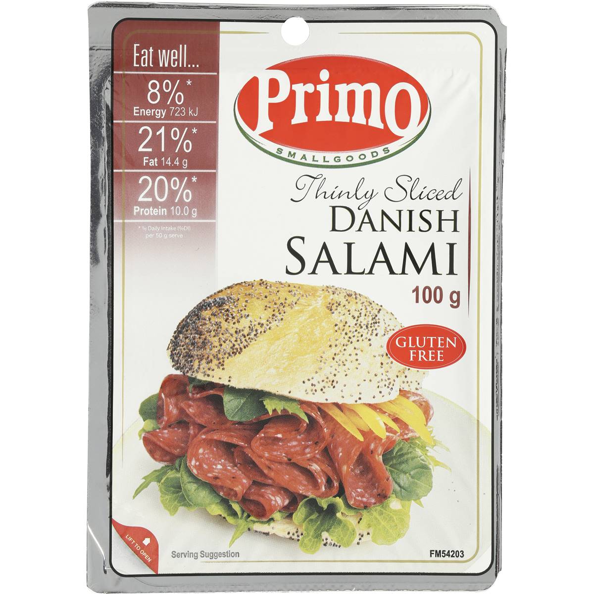 Primo Salami Danish Traditional Thin Sliced 100g Woolworths