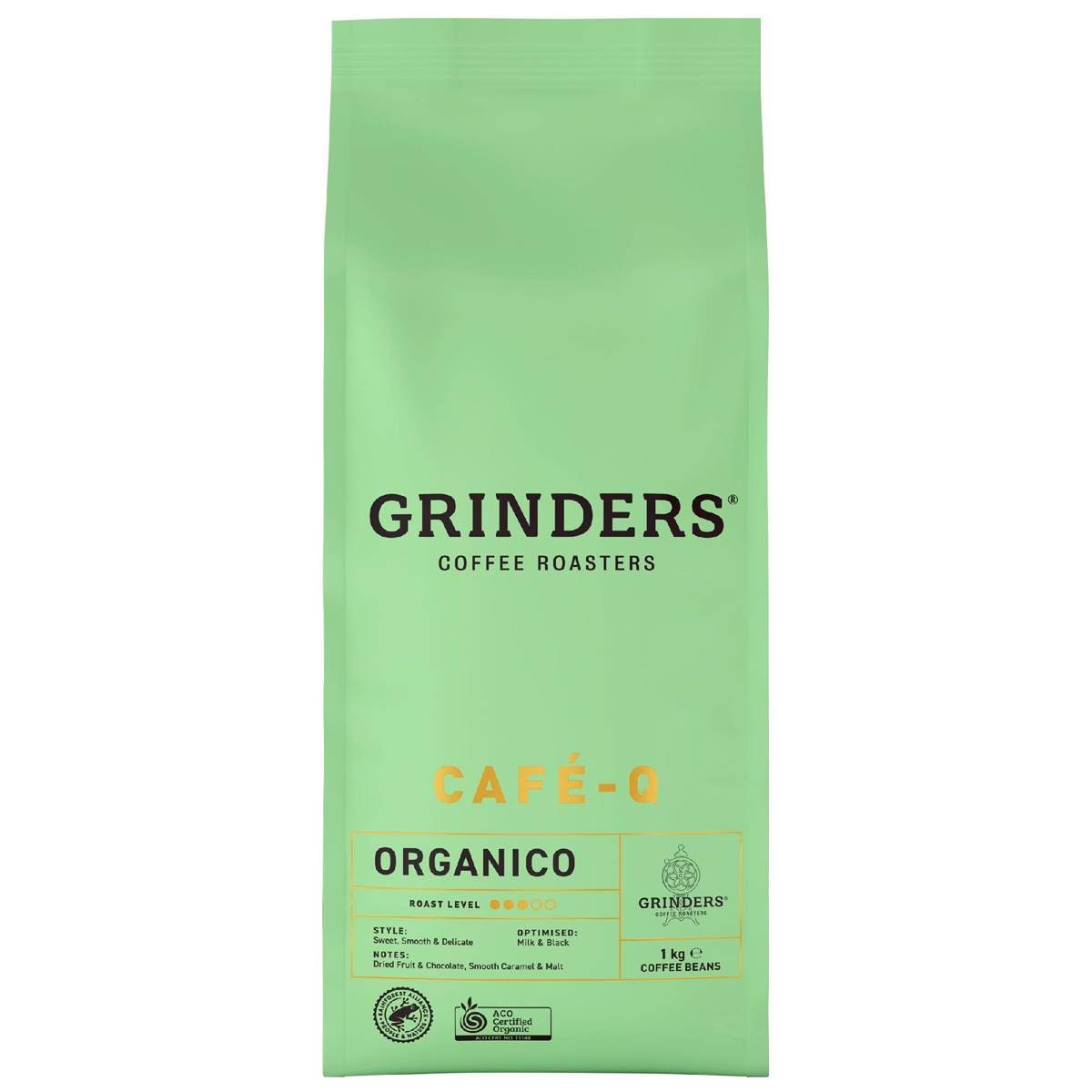 Grinders Organic Coffee Beans 1kg Woolworths