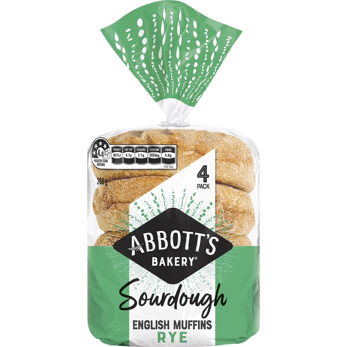 Abbott's Bakery English Muffins Sourdough Rye