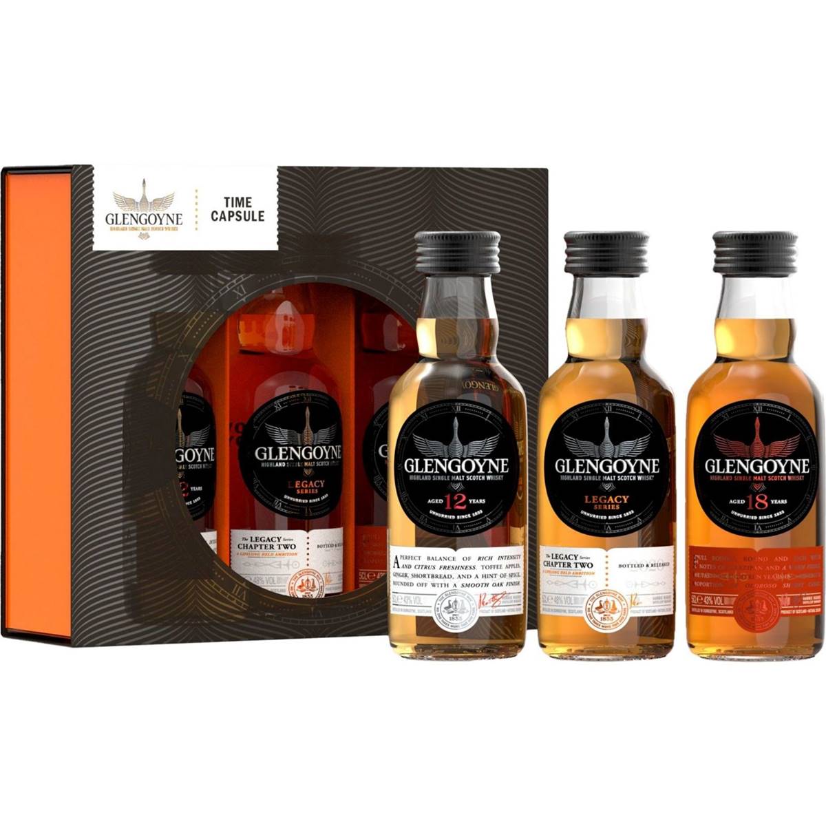 Glengoyne Time Capsule Single Malt Whiskey Triple Gift Pack