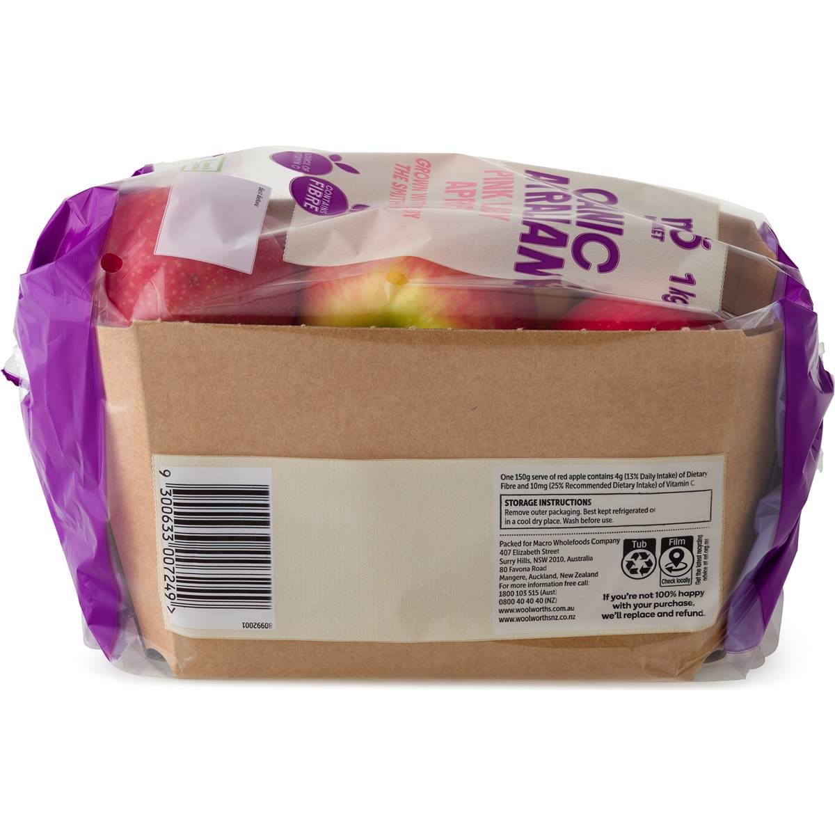 Macro Pink Lady Apple Organic 1kg Woolworths