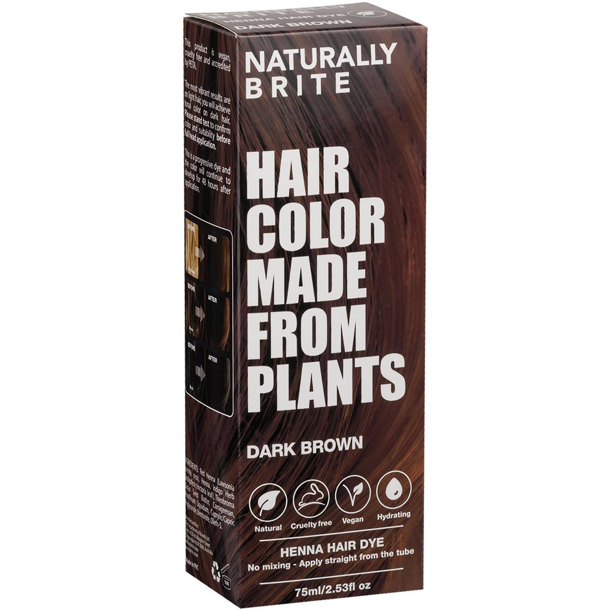 Brite Hair Color Made From Plants Dark Brown Each Woolworths
