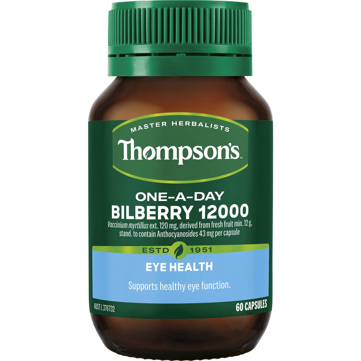 Bilberry Extract 1200 Mg - Supports Eye And Vision Health Healthy Blood Sugar