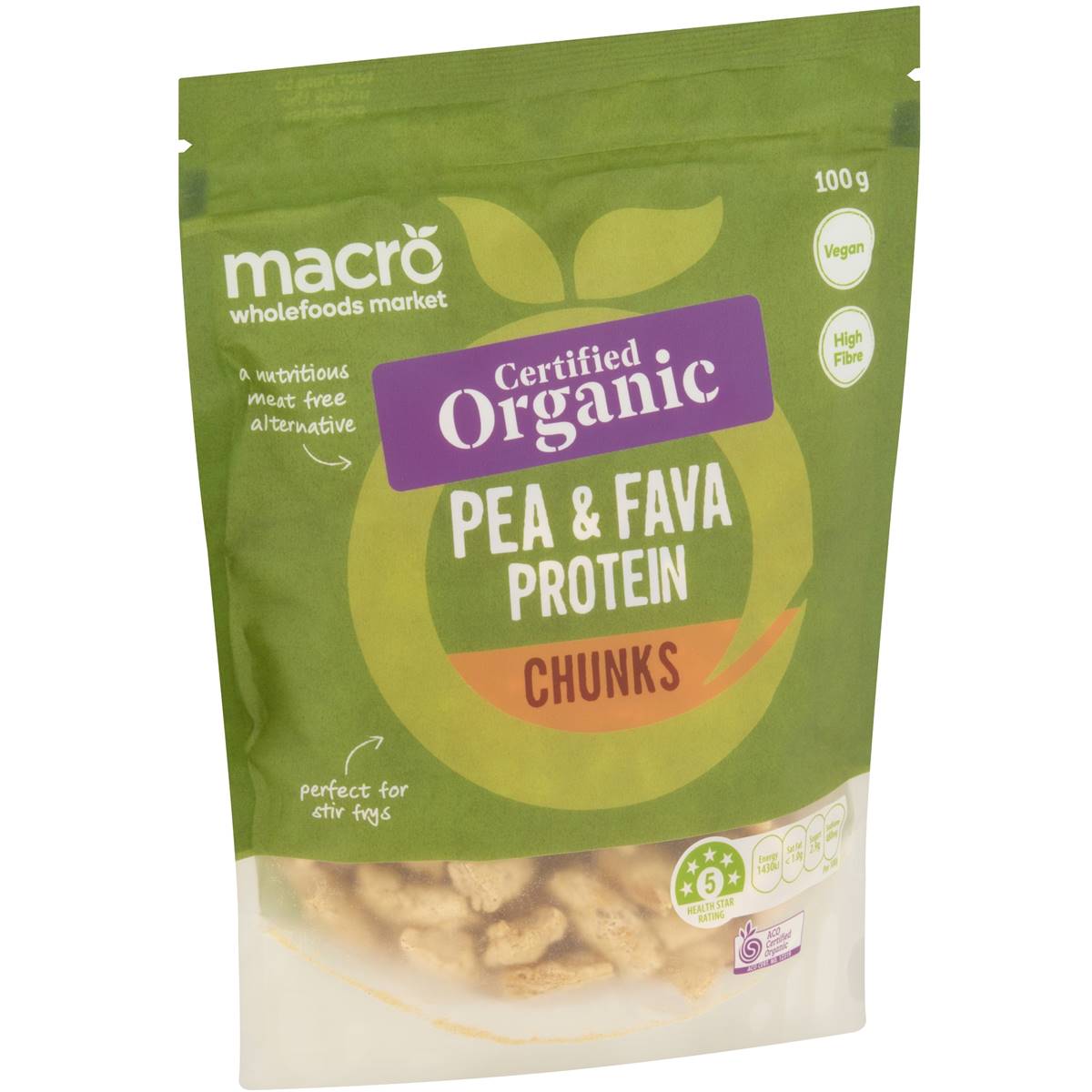 Macro Organic Pea & Fava Protein Chunks 100g | Woolworths