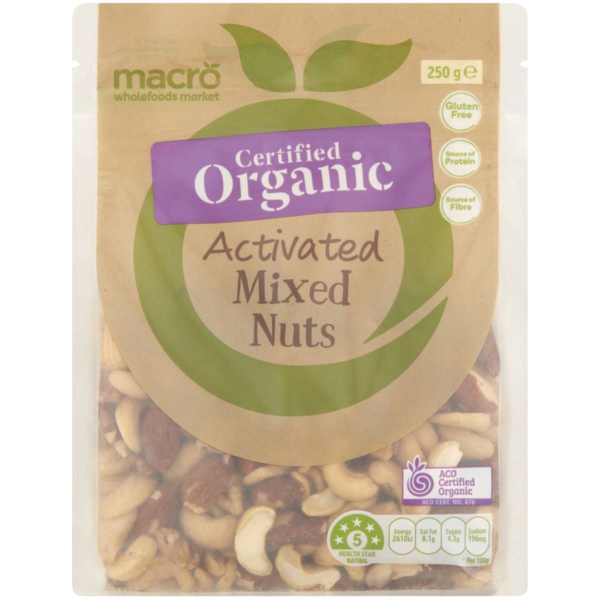 Macro Organic Activated Mixed Nuts 250g | Woolworths