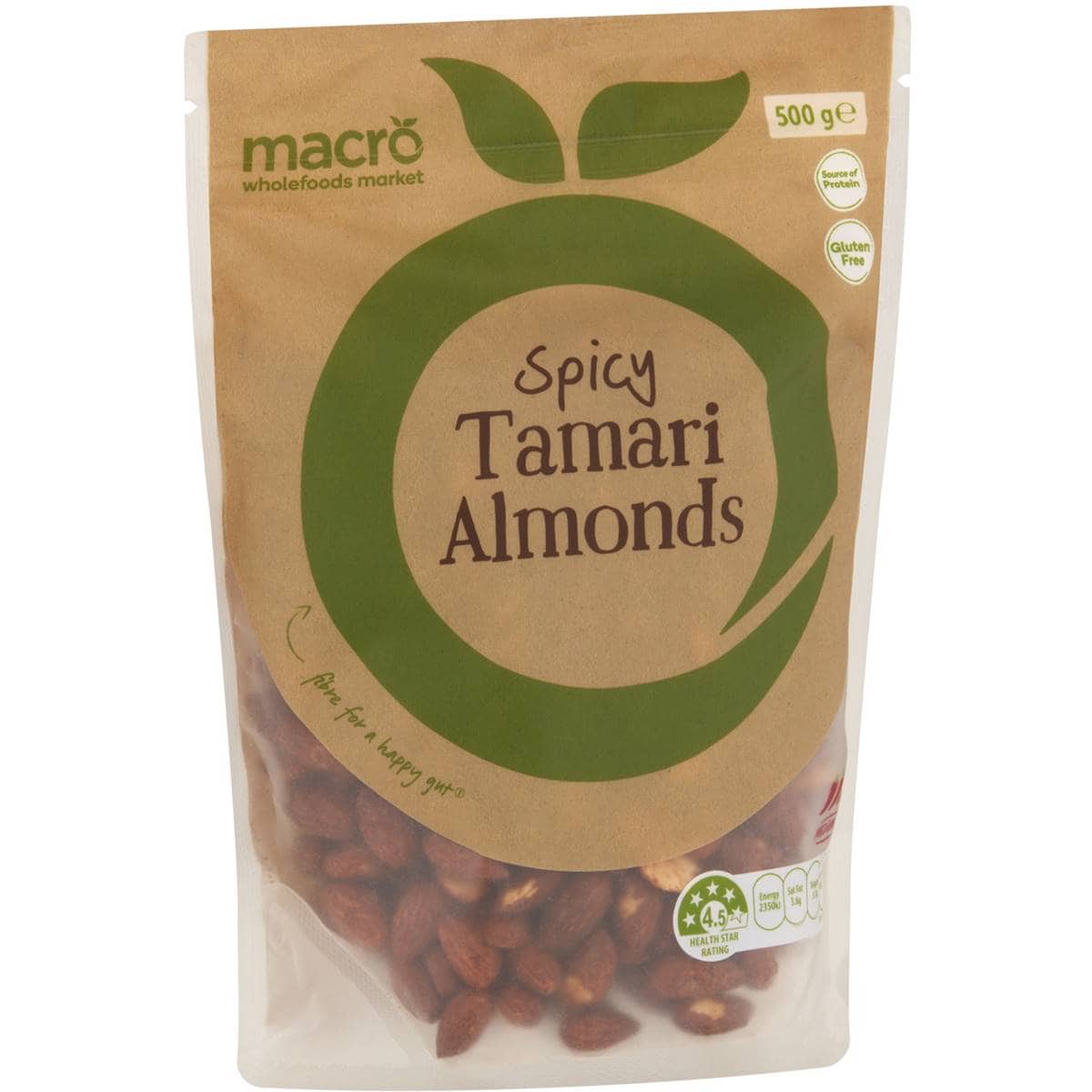 Macro Spicy Tamari Almonds 500g Woolworths