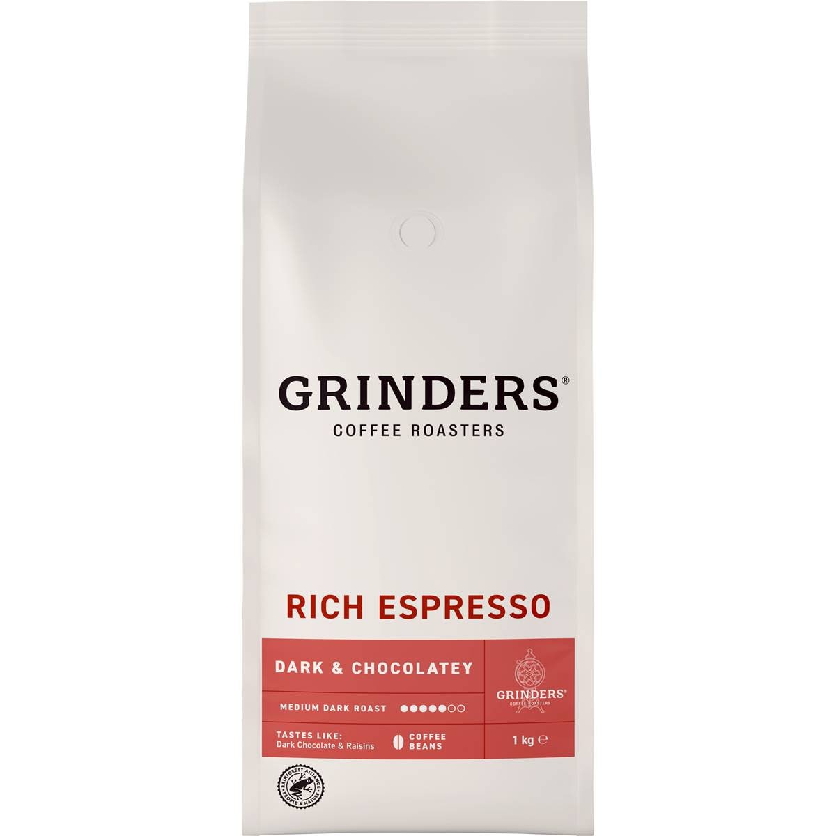 Grinders Coffee Rich Espresso Coffee Beans 1kg Woolworths