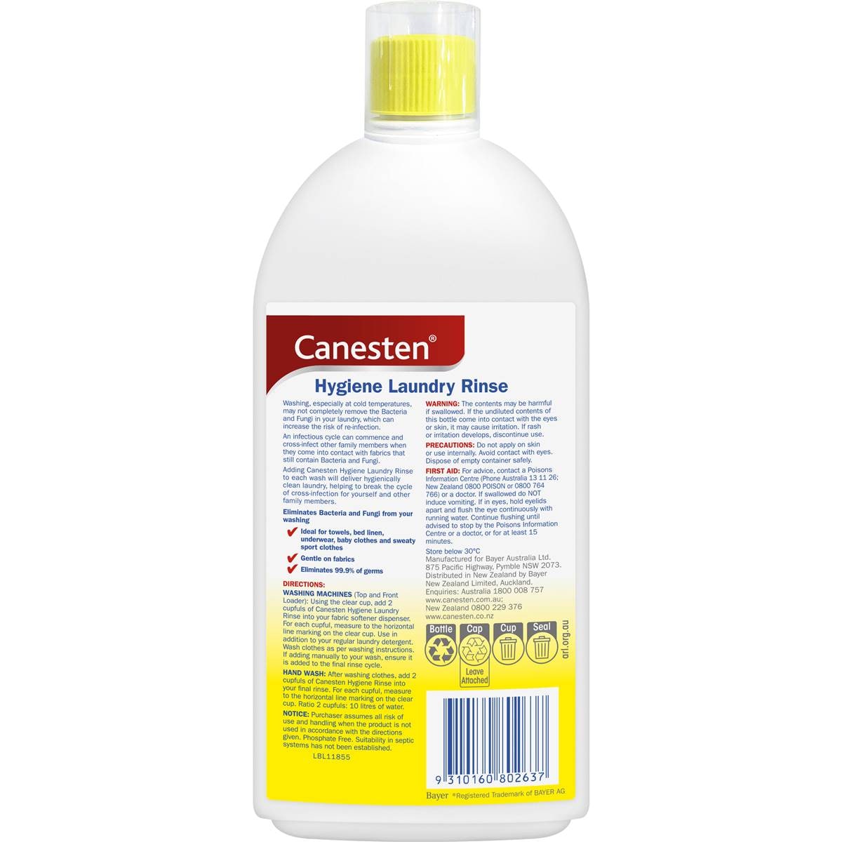Canesten Antibacterial And Antifungal Laundry Liquid Sanitiser 1l