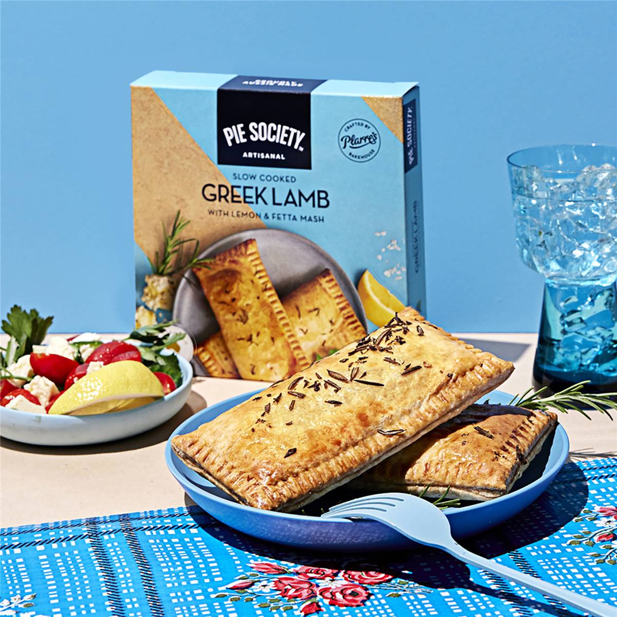 Pie Society Slow Cooked Greek Lamb With Lemon & Fetta Mash Pies 2 Pack