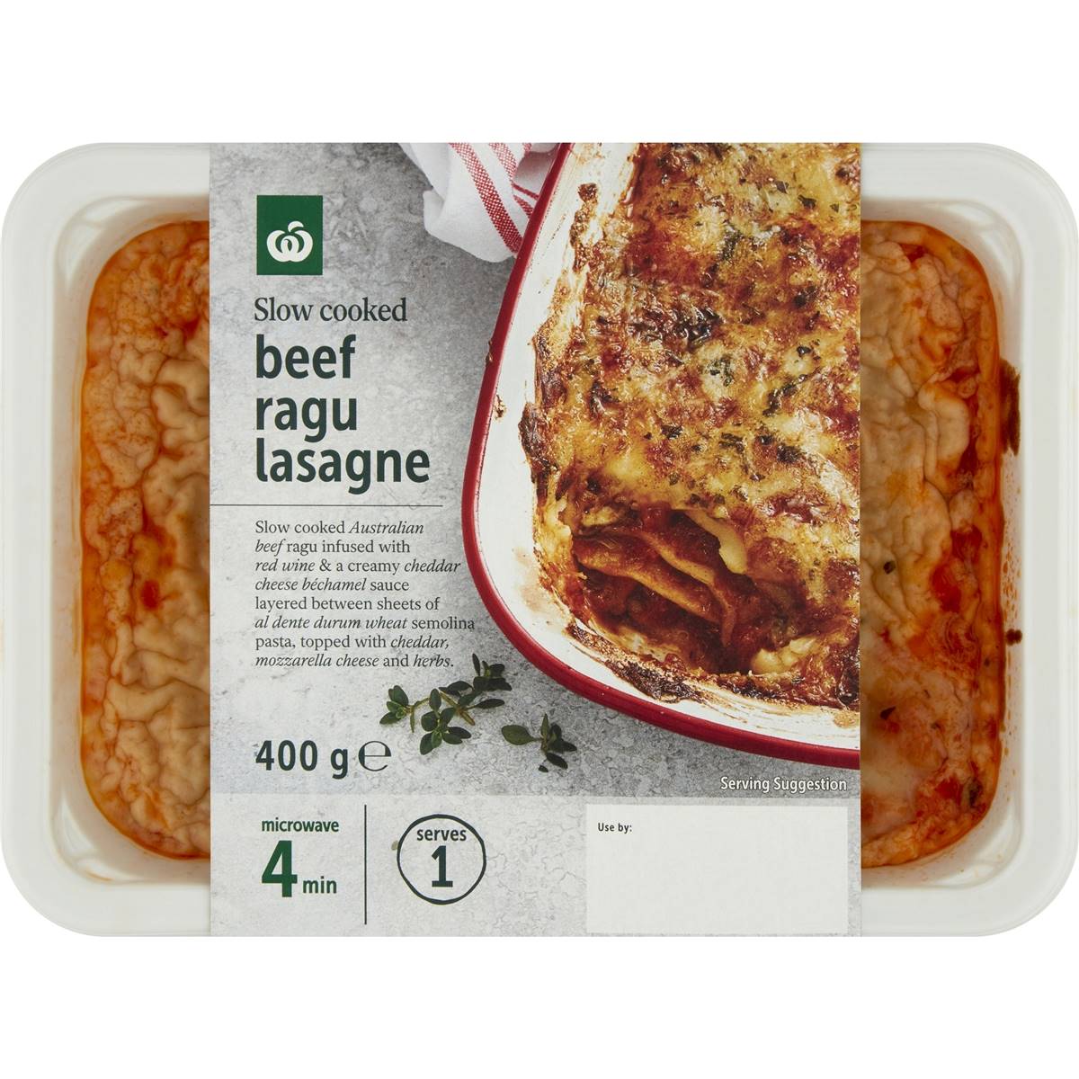 Woolworths Slow Cooked Beef Ragu Lasagne 400g Woolworths