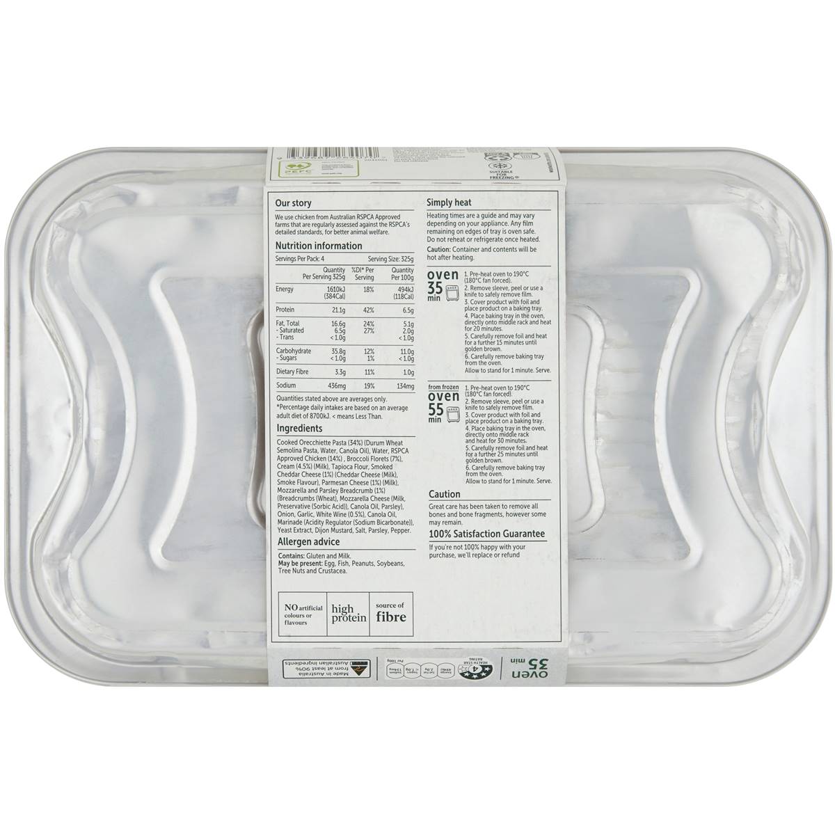 Woolworths Chicken & Broccoli Pasta Bake Chilled Meal 1.3kg Woolworths