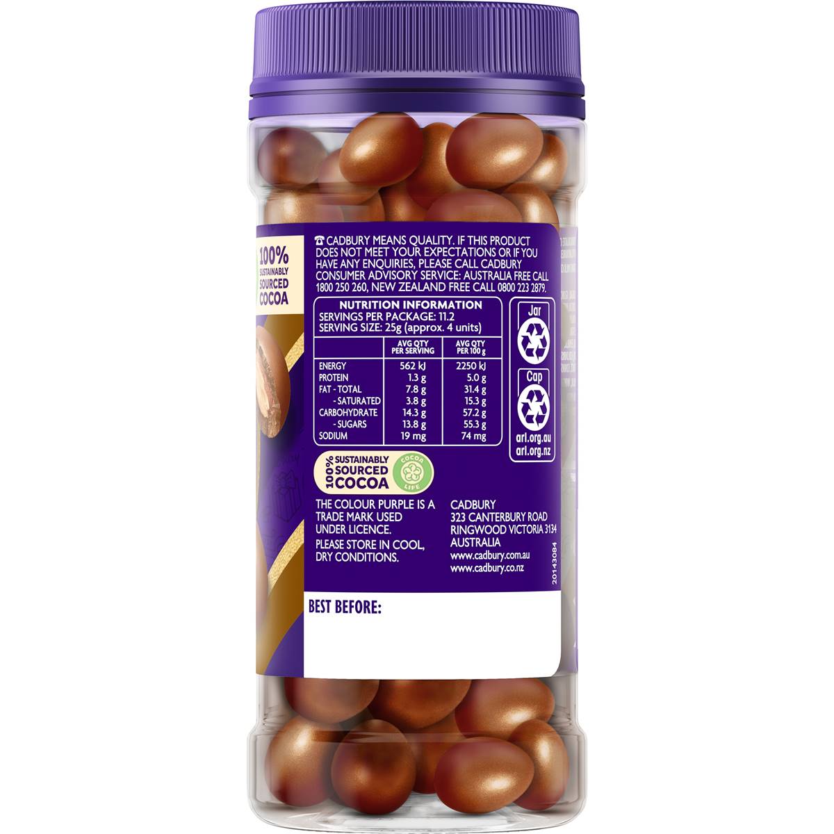 Cadbury Milk Chocolate Coated Almonds 280g Woolworths