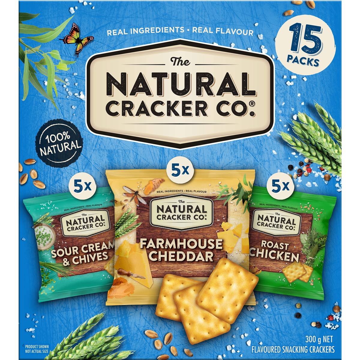 The Natural Cracker Co. Snack Crackers Variety 15 Pack 300g Woolworths