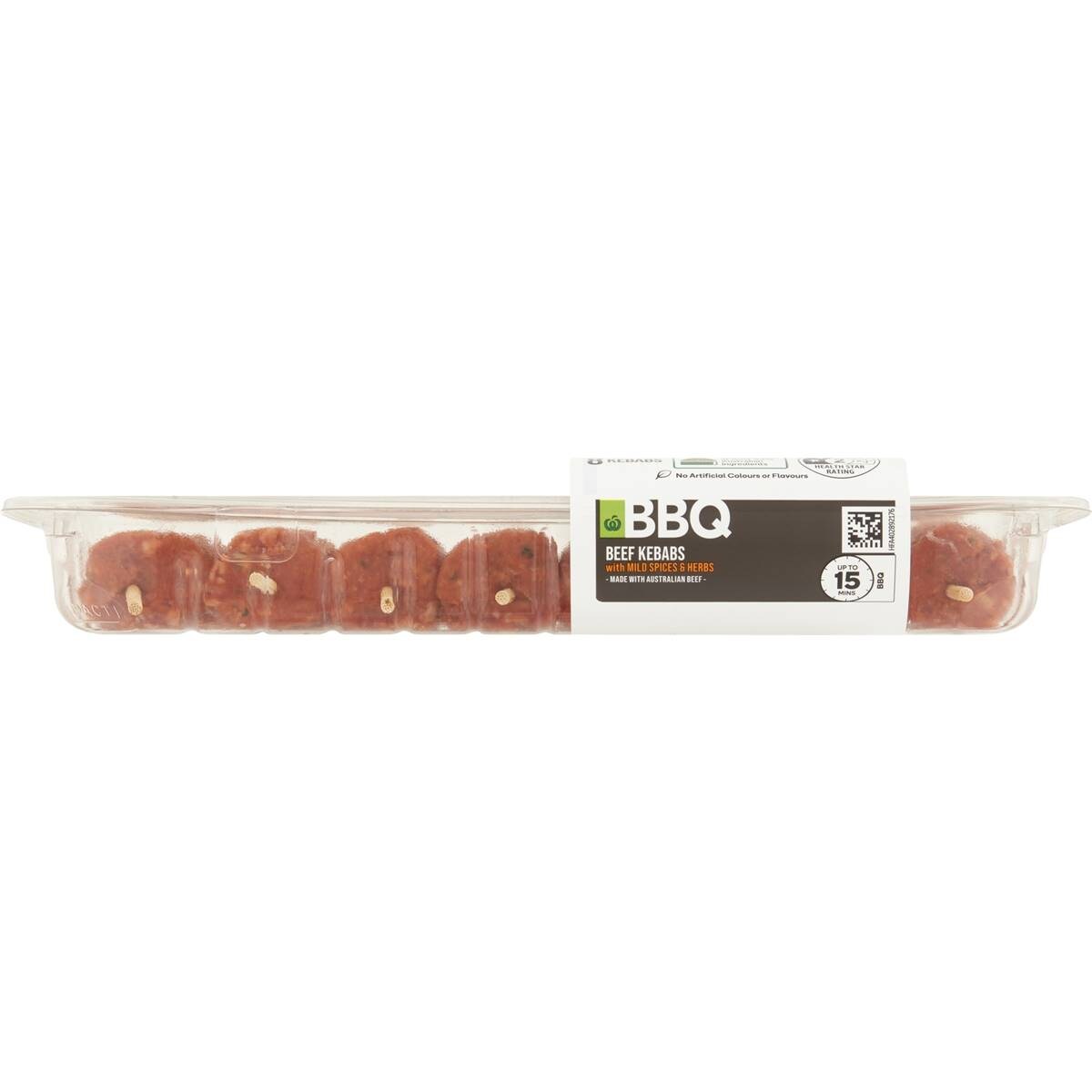 Woolworths Bbq Beef Kebabs Mild 450g Woolworths