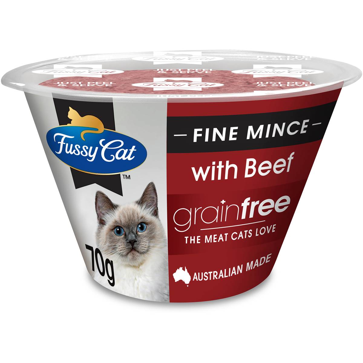 Fussy Cat Frozen Fine Mince With Beef 70g X8 Pack Woolworths