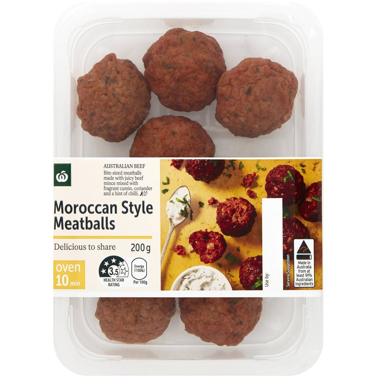 Woolworths Moroccan Style Meatballs Chilled Meal 200g Woolworths