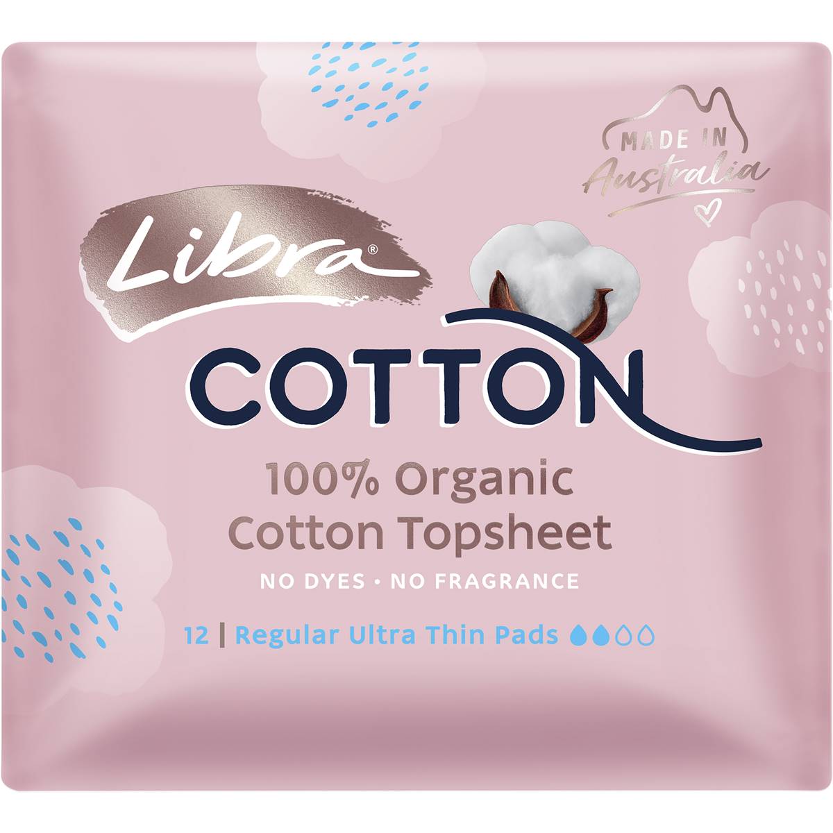 Libra Cotton Pads Ultra Thin Regular 12 Pack | Woolworths