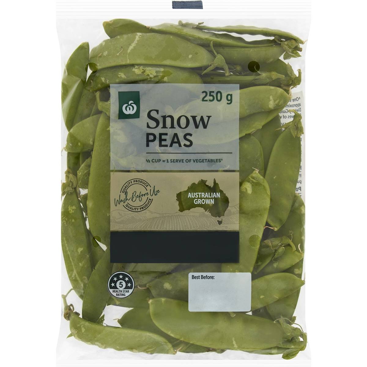 Woolworths Snow Peas Bag