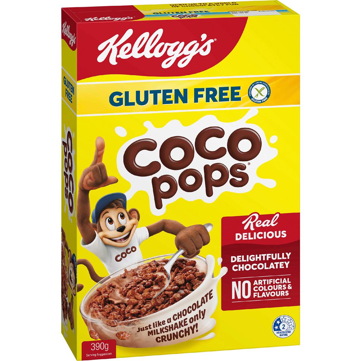 Kellogg s Coco Pops Gluten Free Breakfast Cereal 390g Woolworths