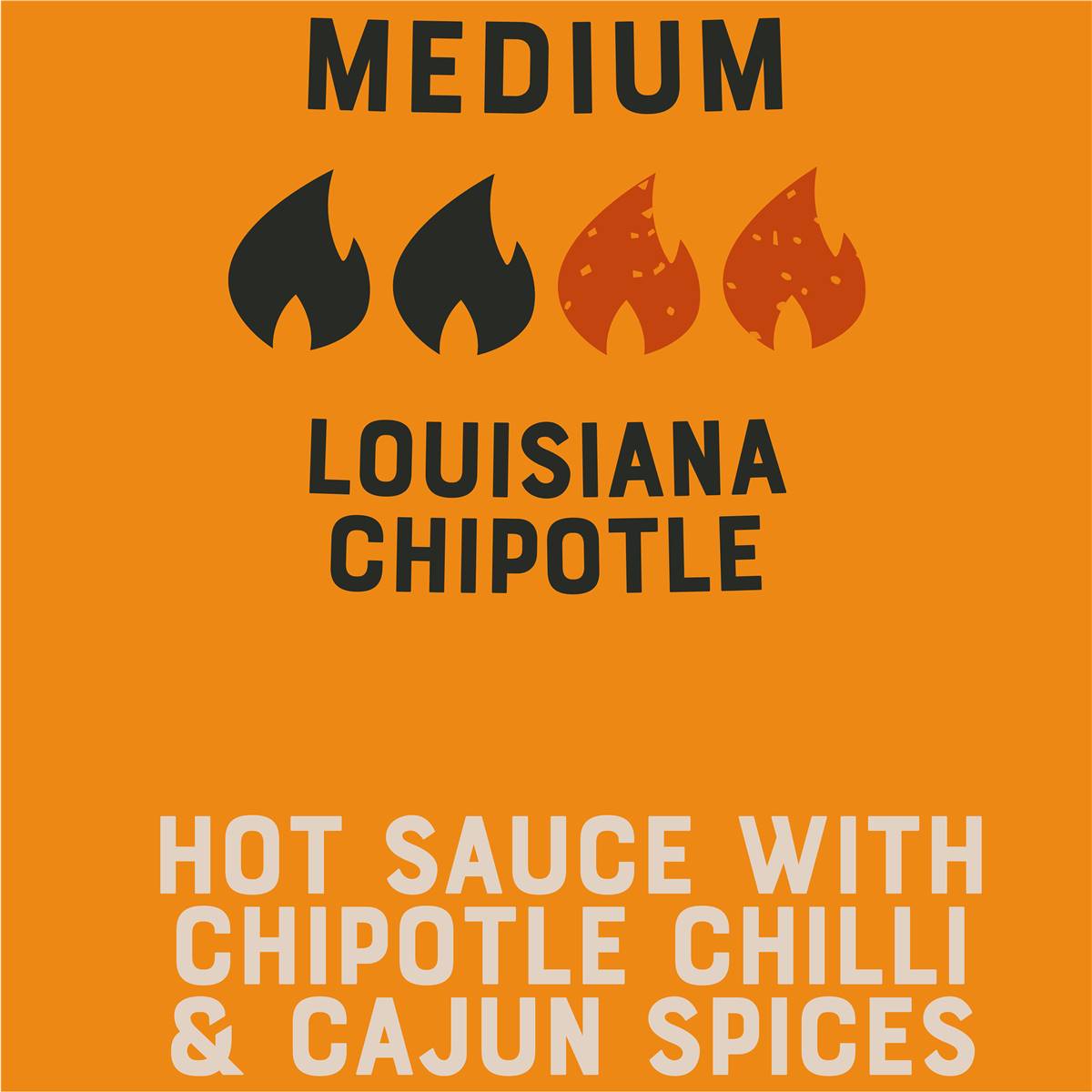 Bull'seye Chilli Hot Sauce Louisiana Style Chipotle Cajun Spices 135ml