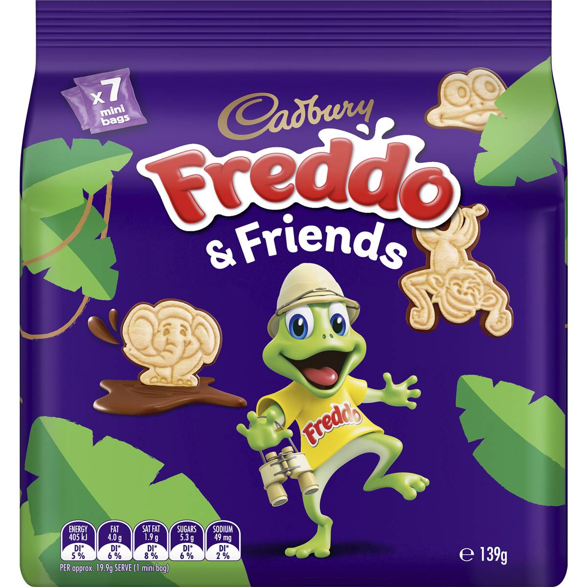 Cadbury Freddo & Friends Chocolate Dipped Biscuits Mini Bags