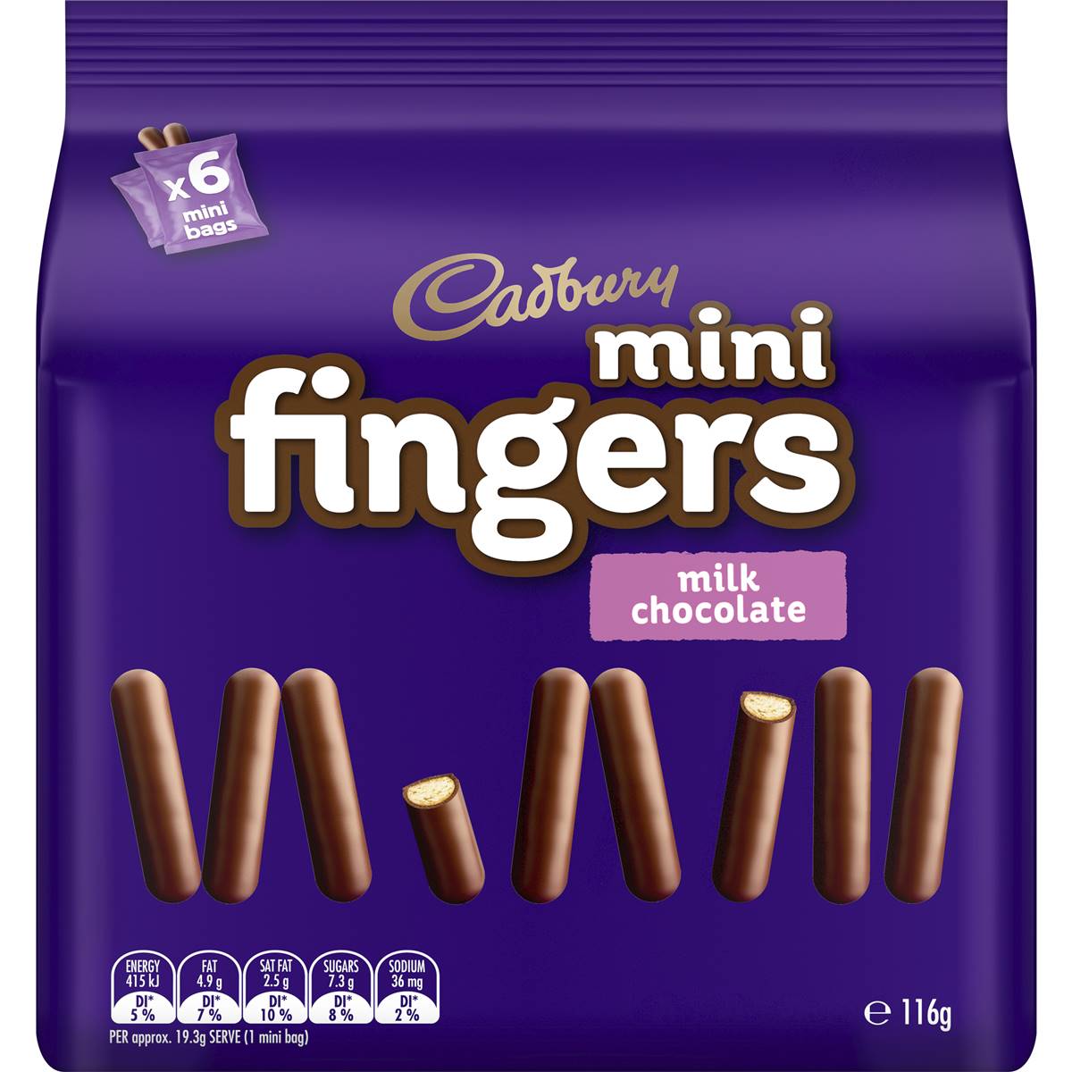 Cadbury Mini Fingers Biscuits Mini Bags Multipack