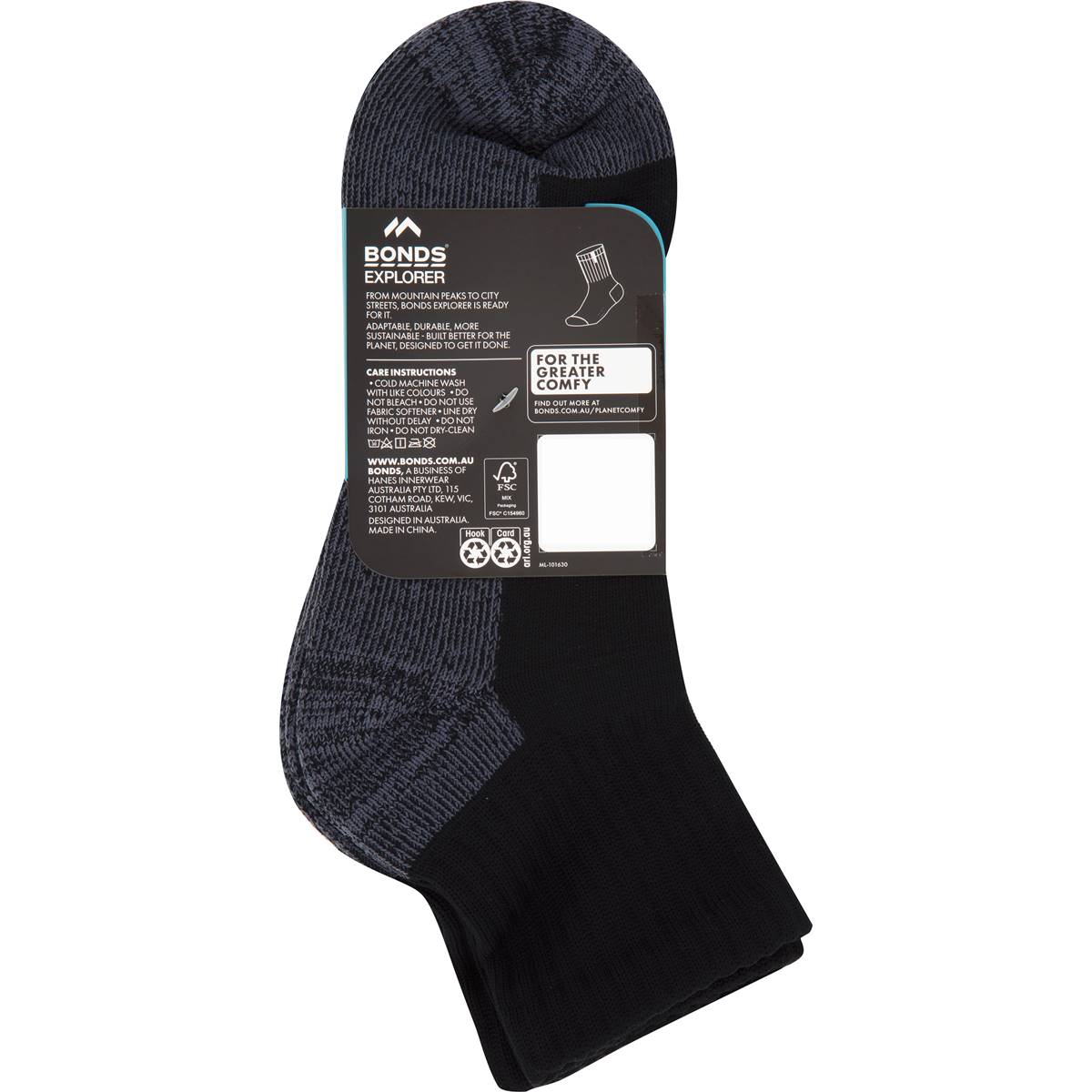 Bonds Explorer Everyday Value Tough Crew Socks Size 1114 Assorted 3 Pack Woolworths