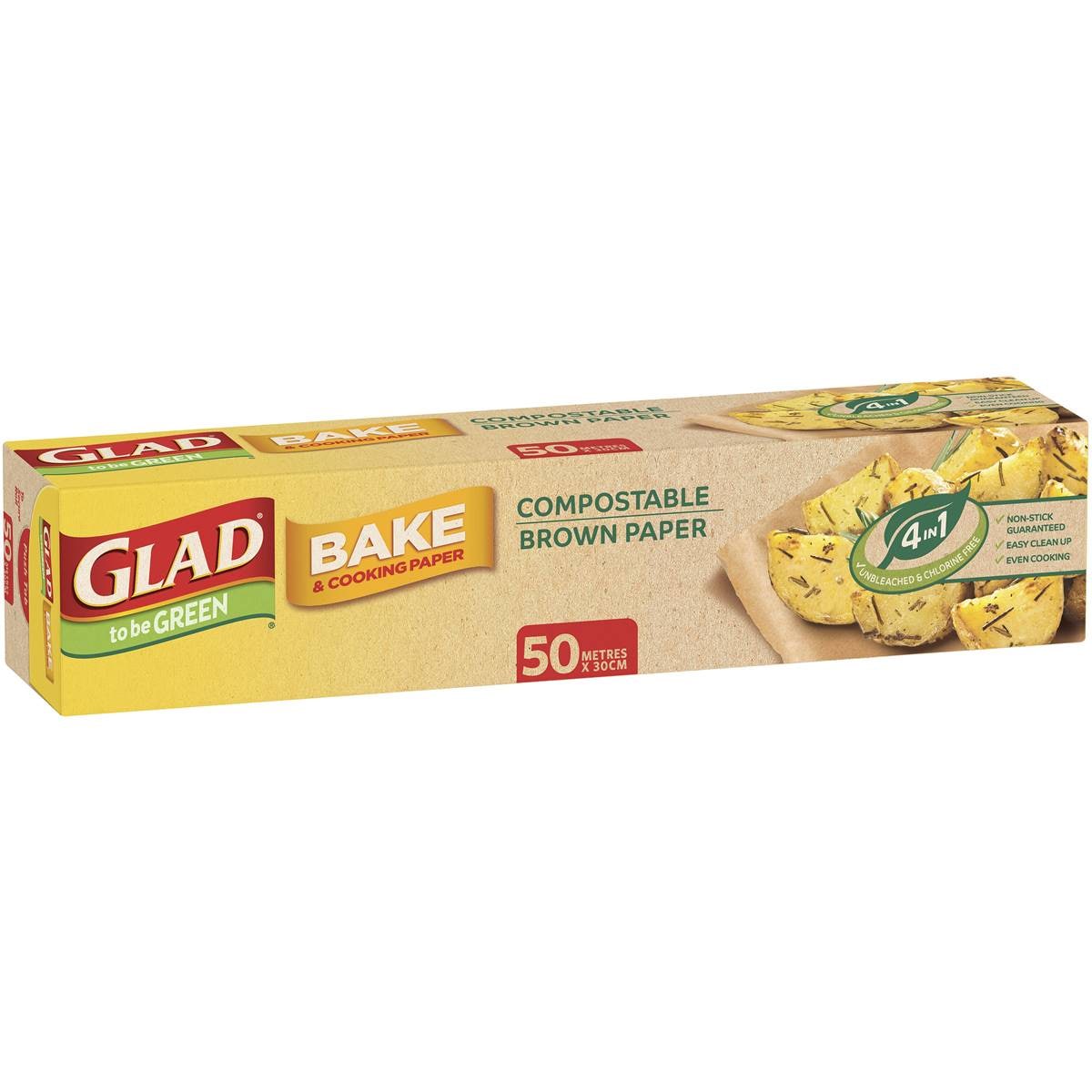 Glad To Be Green Compostable Brown Bake & Cooking Paper 50m Woolworths