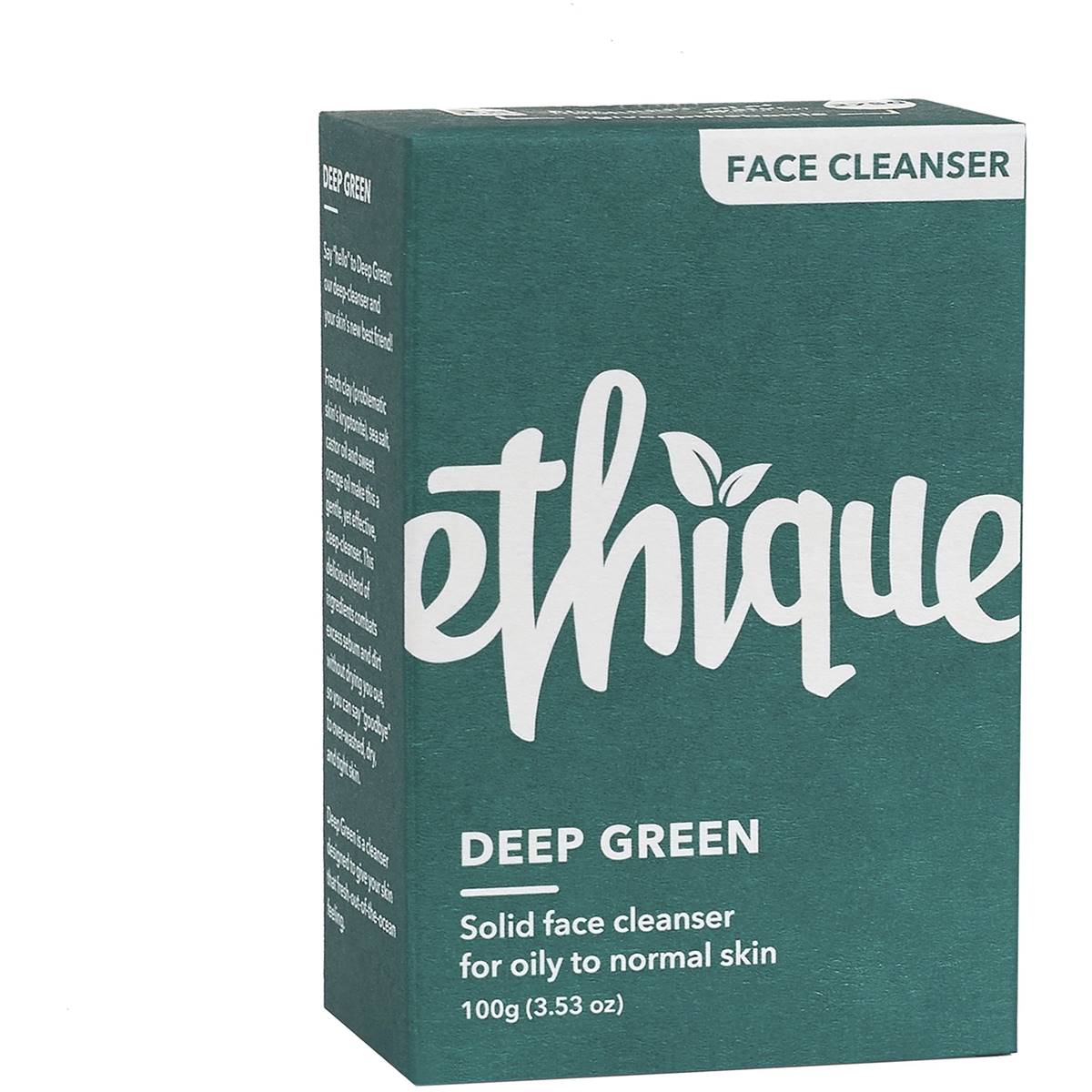 Ethique Solid Face Cleanser Bar Deep Green 100g Woolworths