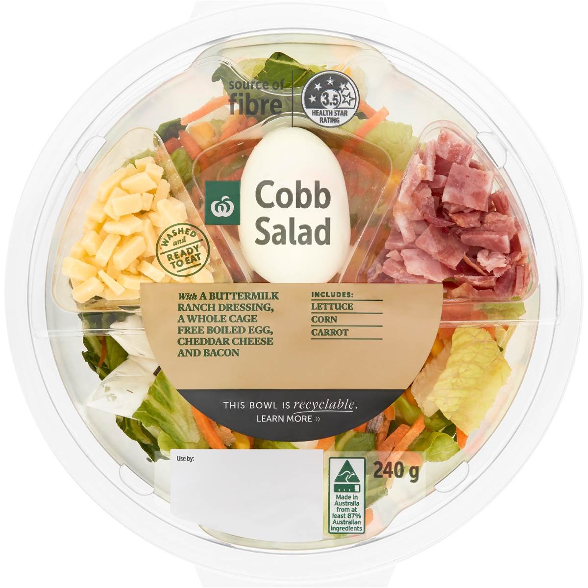 Woolworths Cobb Salad Bowl 240g Woolworths