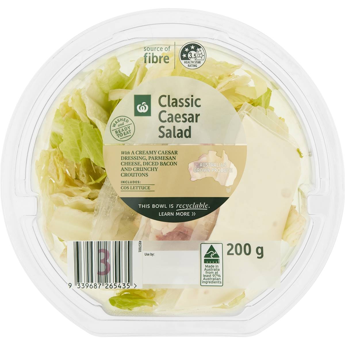 Woolworths Caesar Salad Bowl  200g