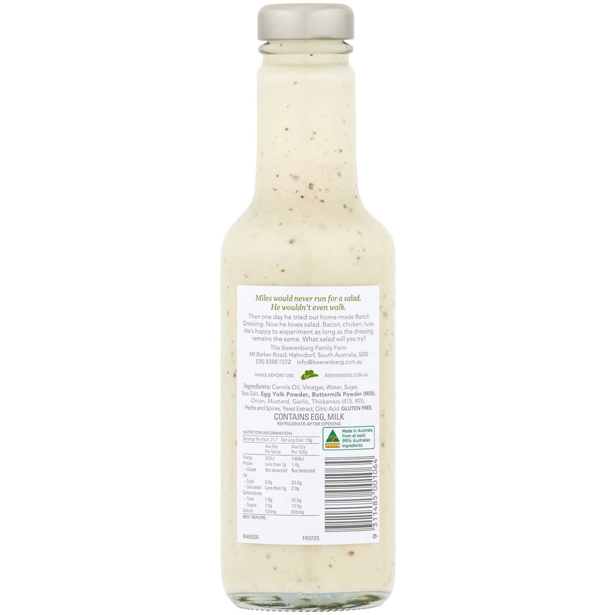Beerenberg Ranch Dressing 300ml Woolworths