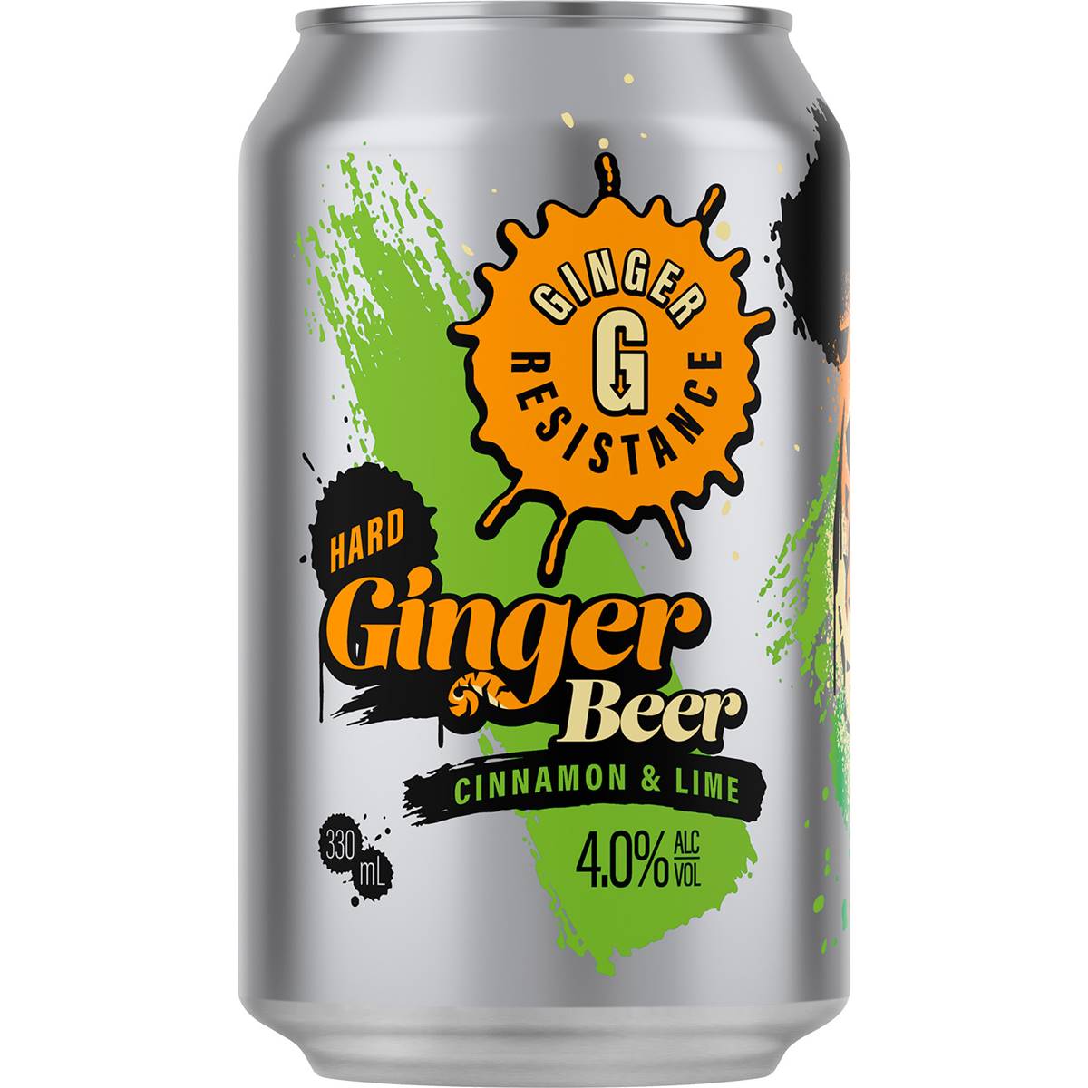 Ginger Resistance Cinnamon & Lime Can 330ml Woolworths