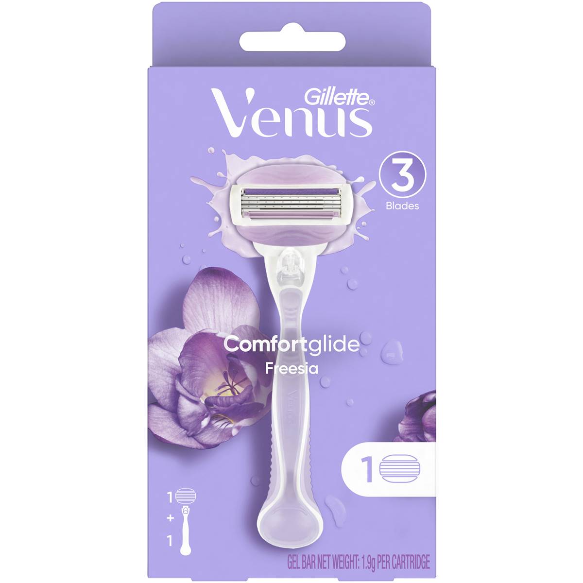 Gillette Comfortglide Freesia Razor & 1 Cartridge Set