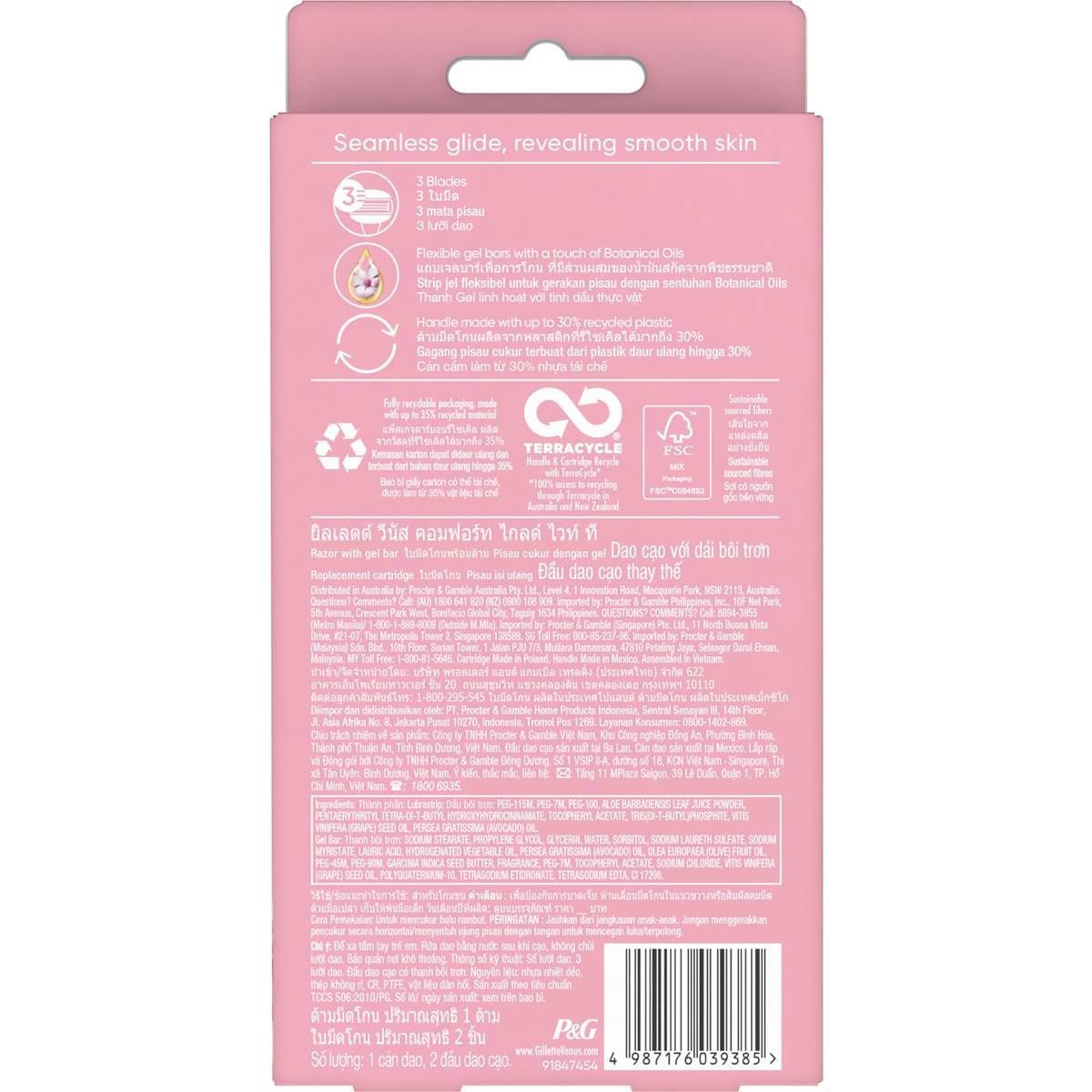 Gillette Venus Comfortglide White Tea Razor With 2 Razor Blades Each