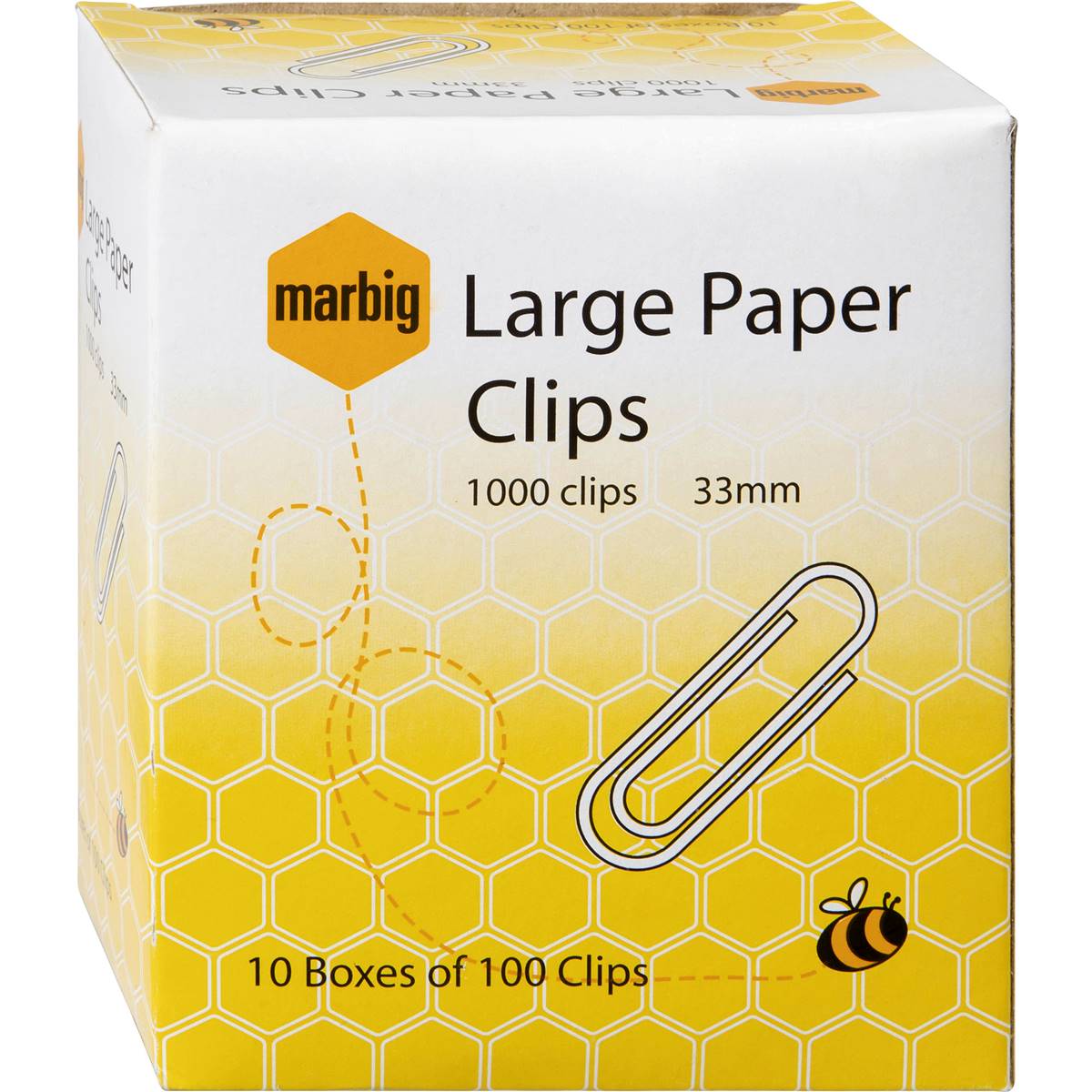Marbig Paper Clips 33mm Large 100 Pack Woolworths