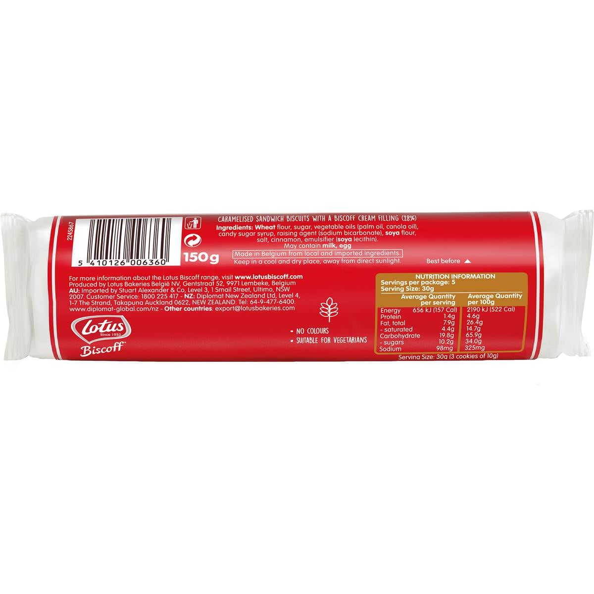 Lotus Biscoff Sandwich Biscuits 150g Woolworths