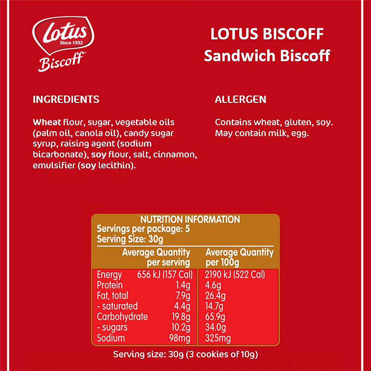 Lotus Biscoff Sandwich Biscuits 150g Woolworths