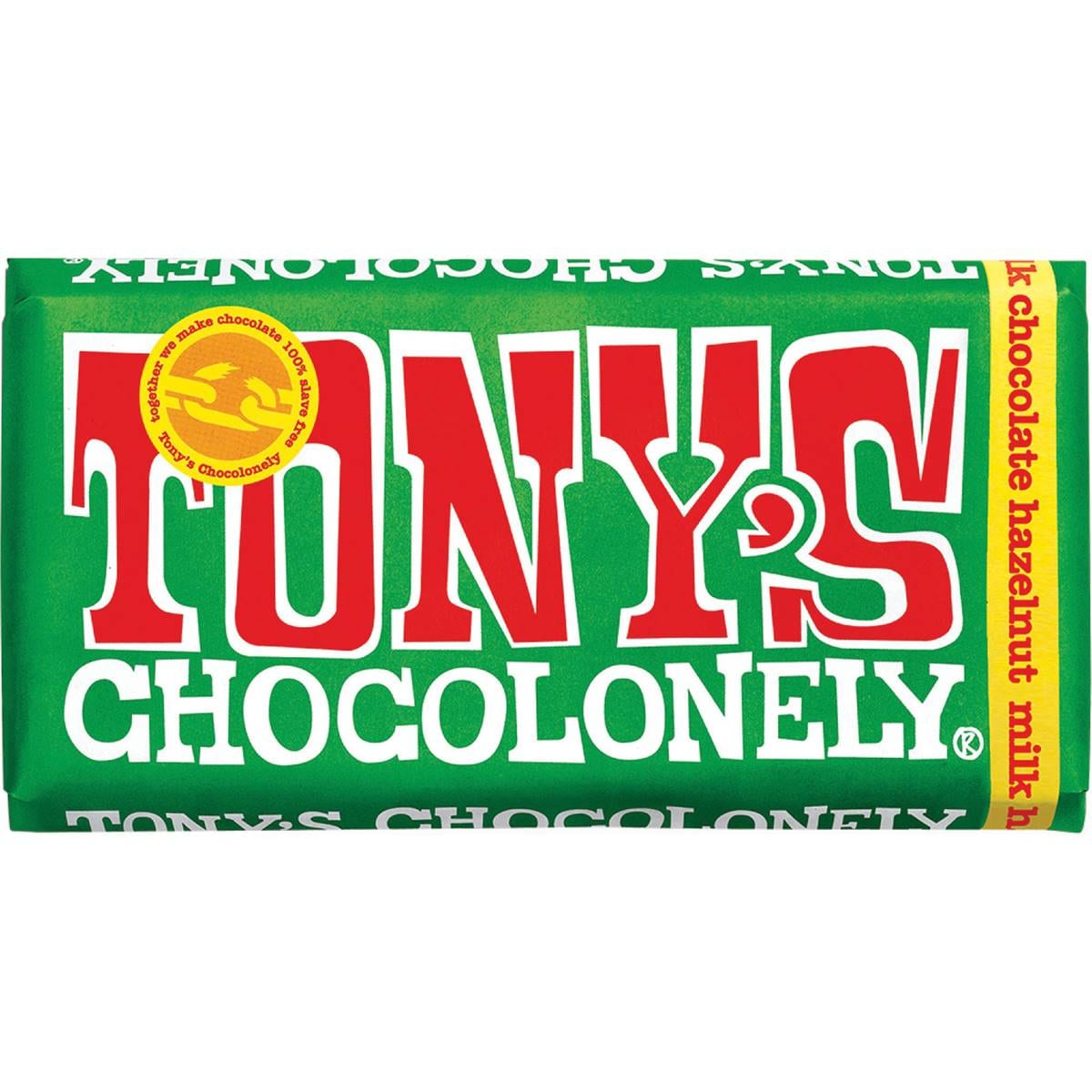 Tony's Chocolonely Hazelnut Milk Chocolate Bar 180g
