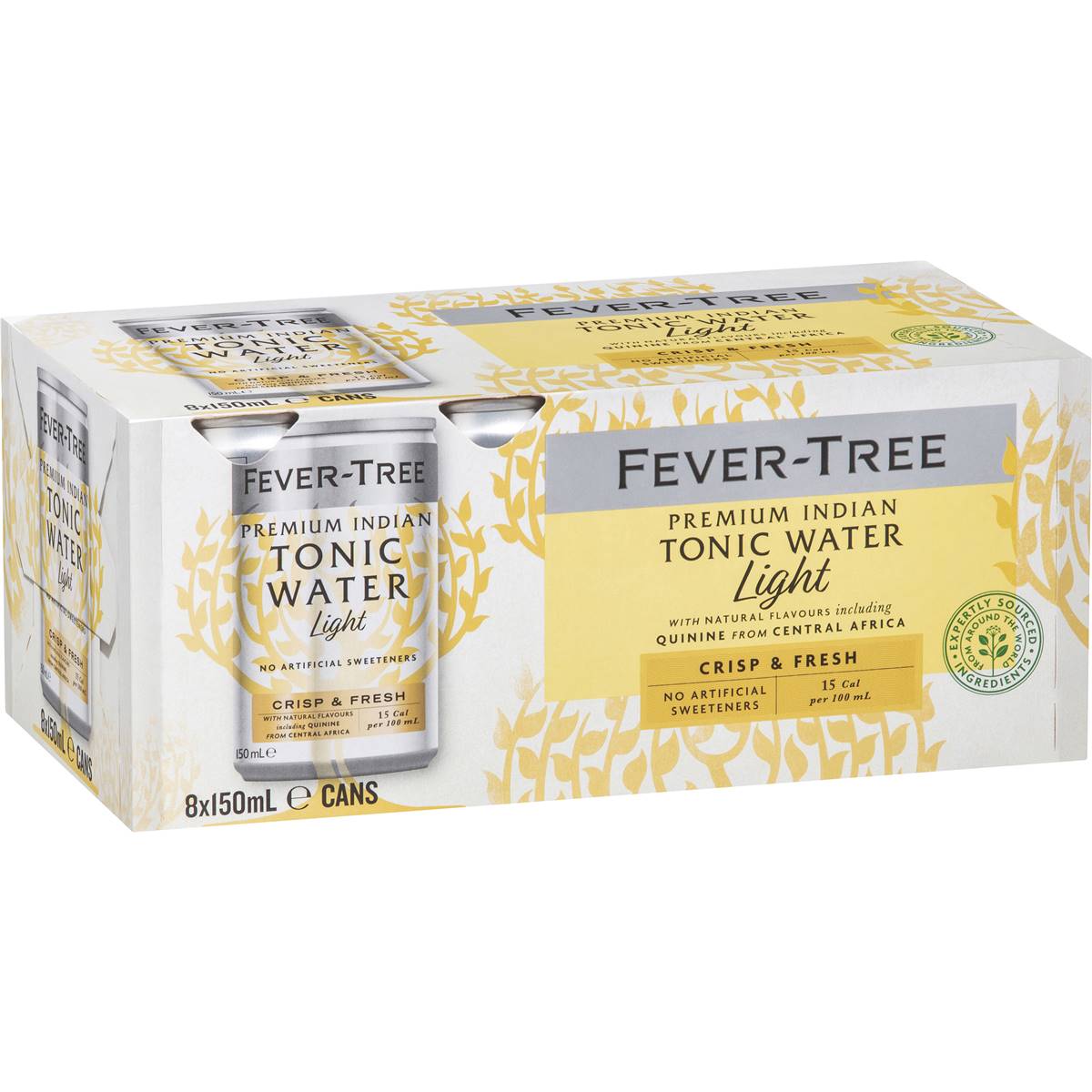 Fevertree Refreshingly Light Indian Tonic Water 150ml X 8 Pack