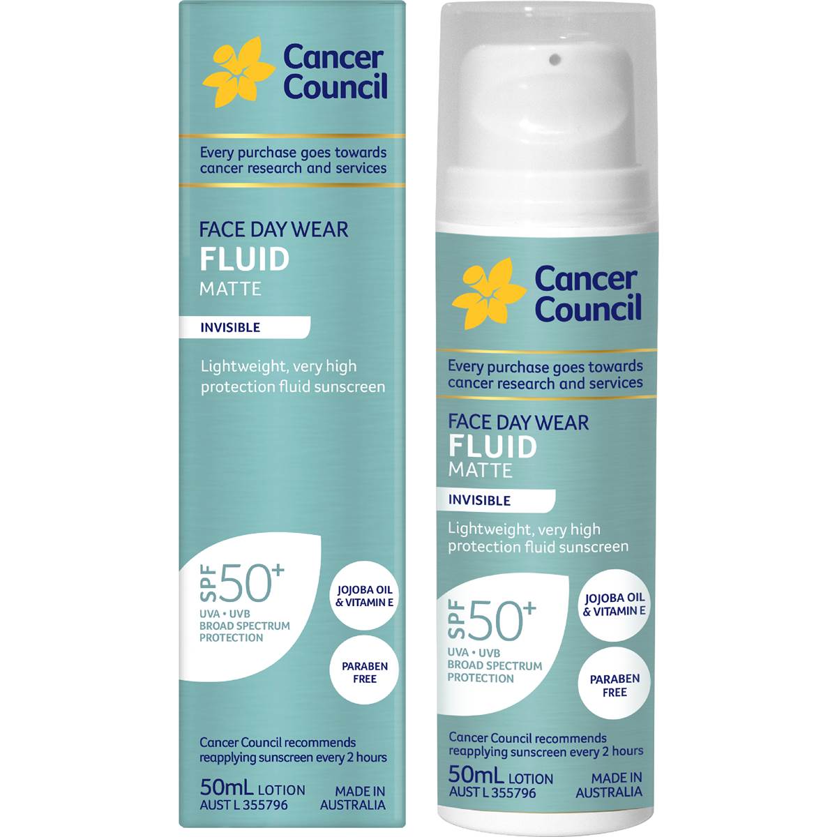 Cancer Council Face Daywear Fluid Matte Invisible Spf50+