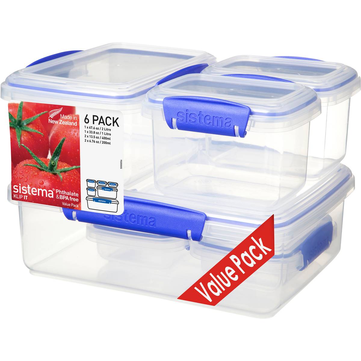Sistema Klip It Plasticware Pack 6 Pack Woolworths