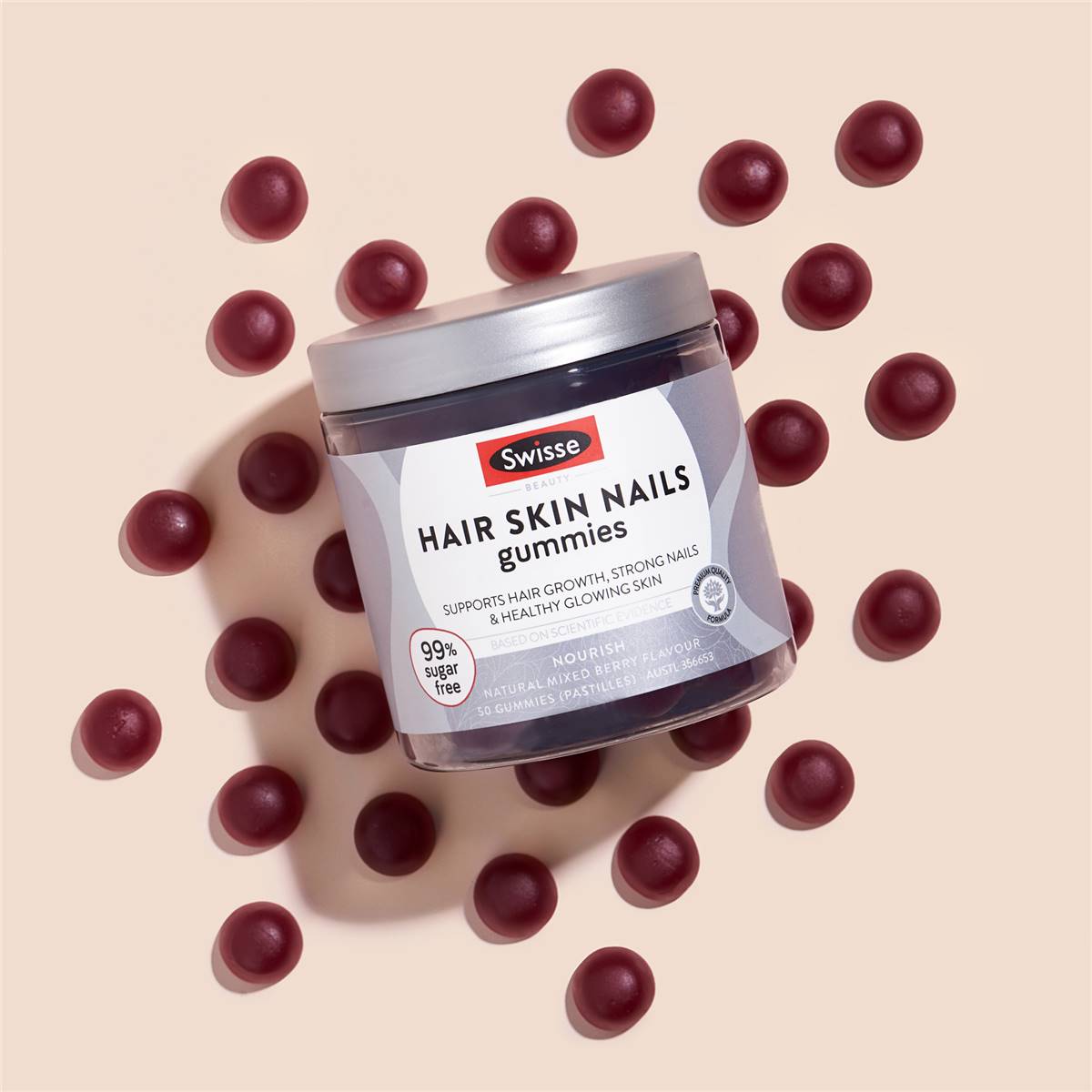 Swisse Beauty Hair Skin Nails Gummies For Healthy Skin 50 Pack Woolworths