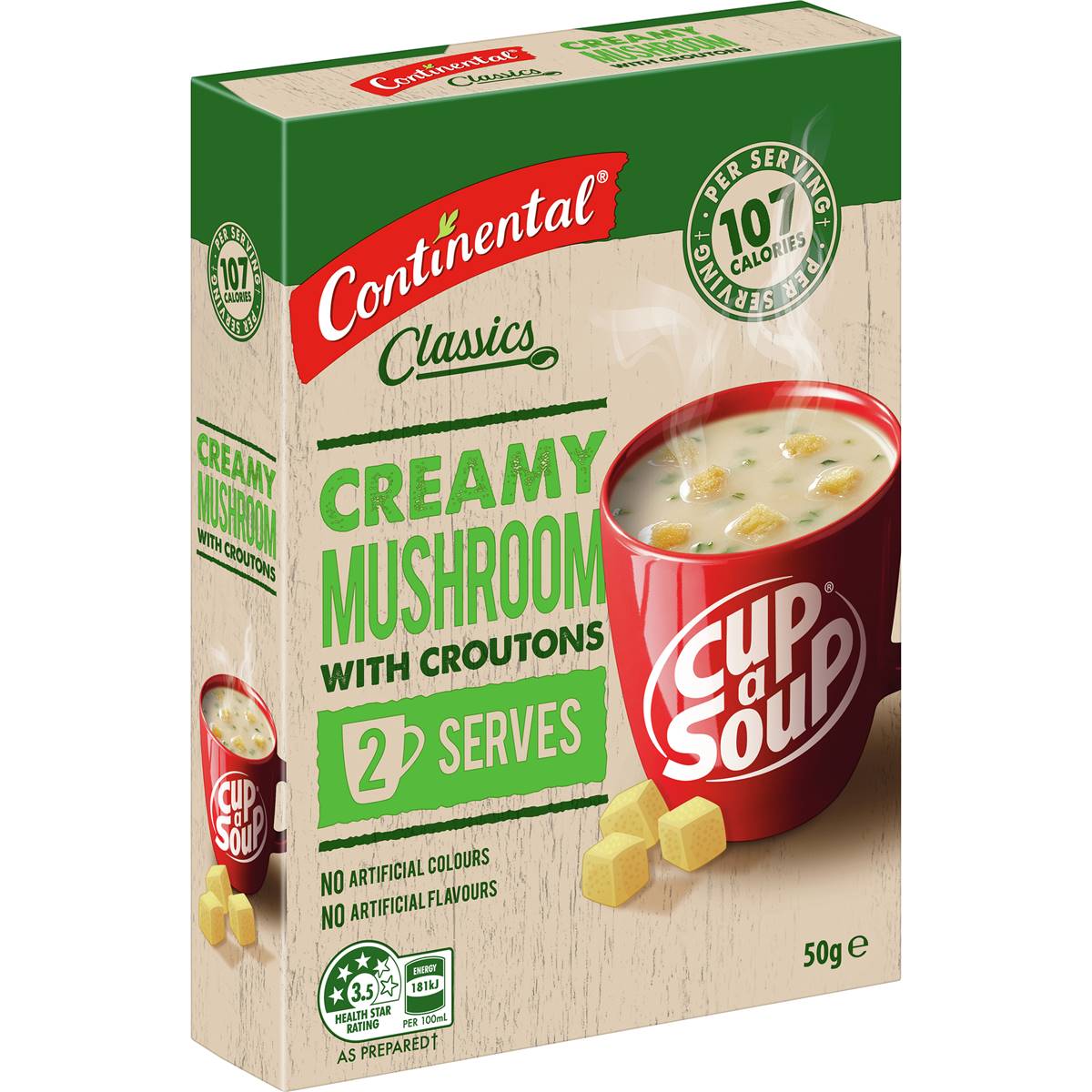 Continental Classics Cup A Soup Creamy Mushroom With Croutons 50g