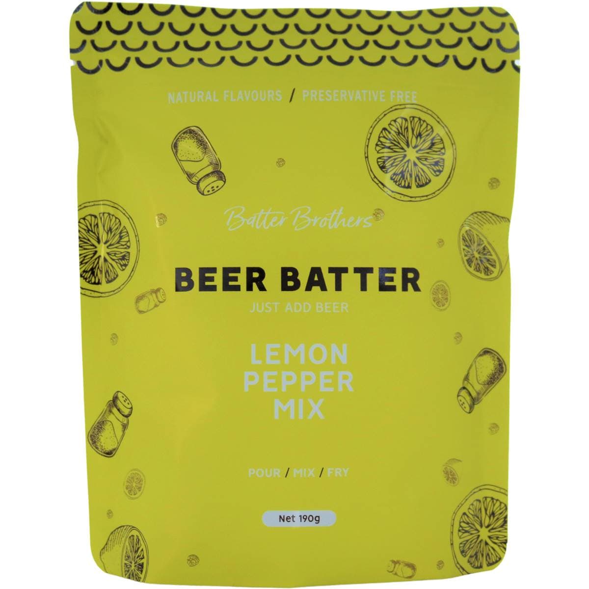 Batter Brothers Beer Batter Lemon Pepper 190g Woolworths