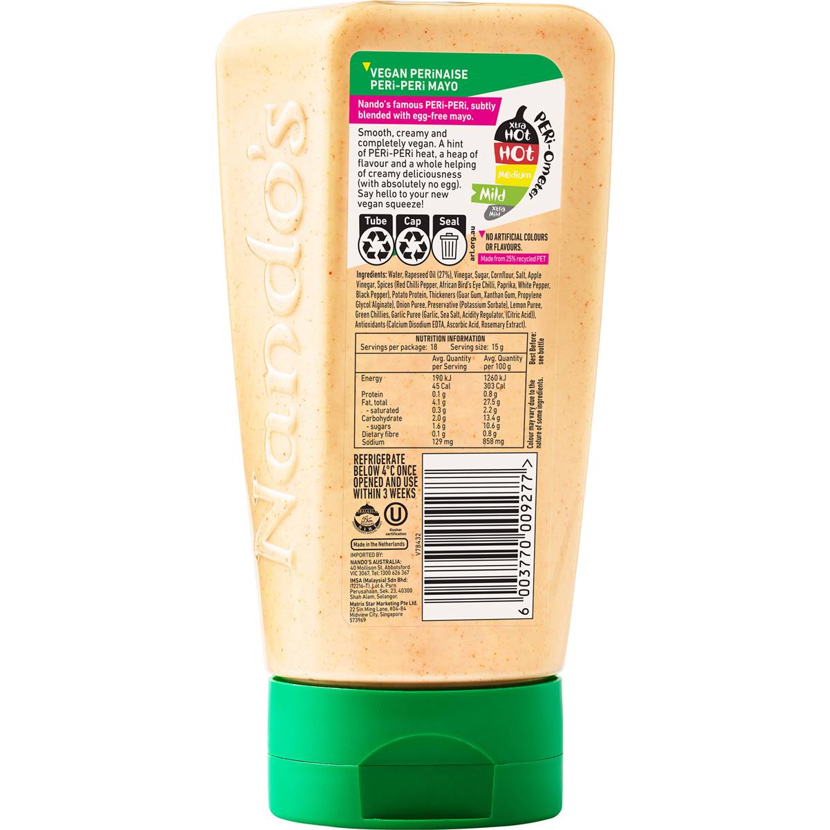 Nando's Perinaise Vegan Periperi Mayonnaise Sauce 265g Woolworths