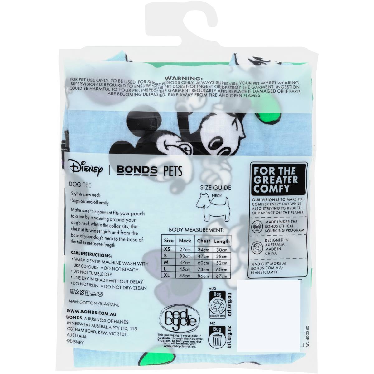 Bonds Disney Pets Dog Tee Mickey Small Each Woolworths