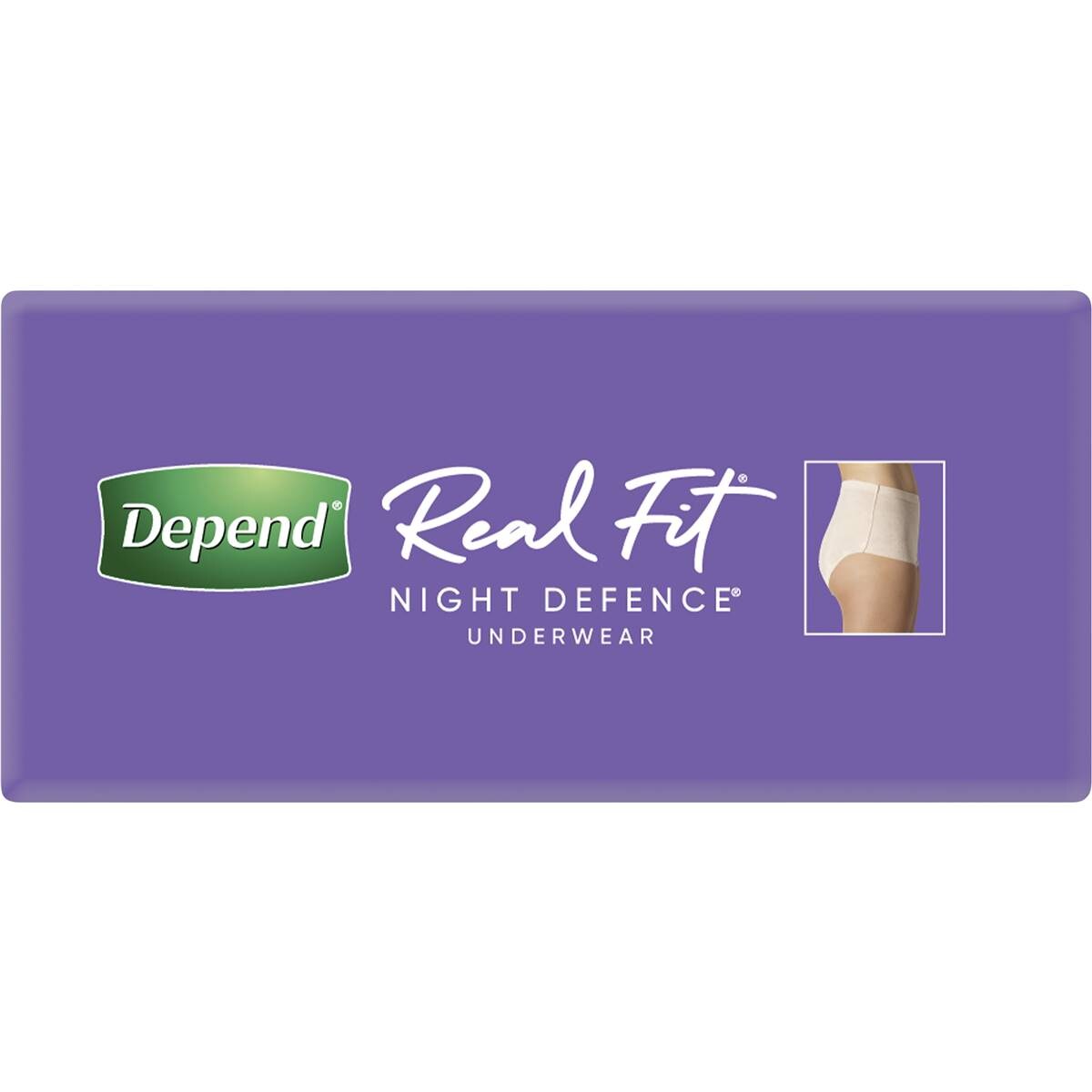 Depend Real Fit Night Defence Incontinence Underwear Women L 8 Pack