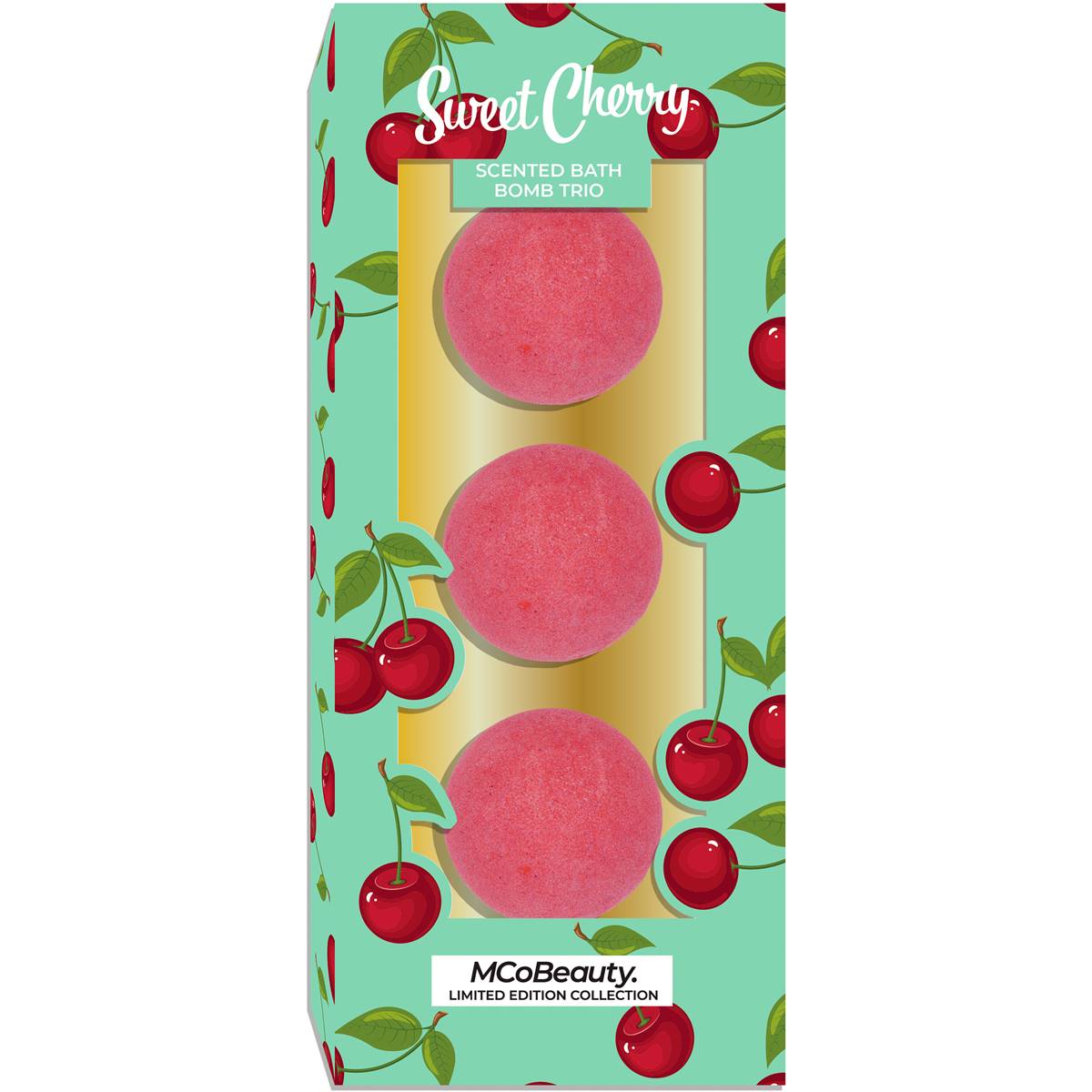 Sweet Cherry Scented Bath Bomb Trio Red 3 Pack | Woolworths