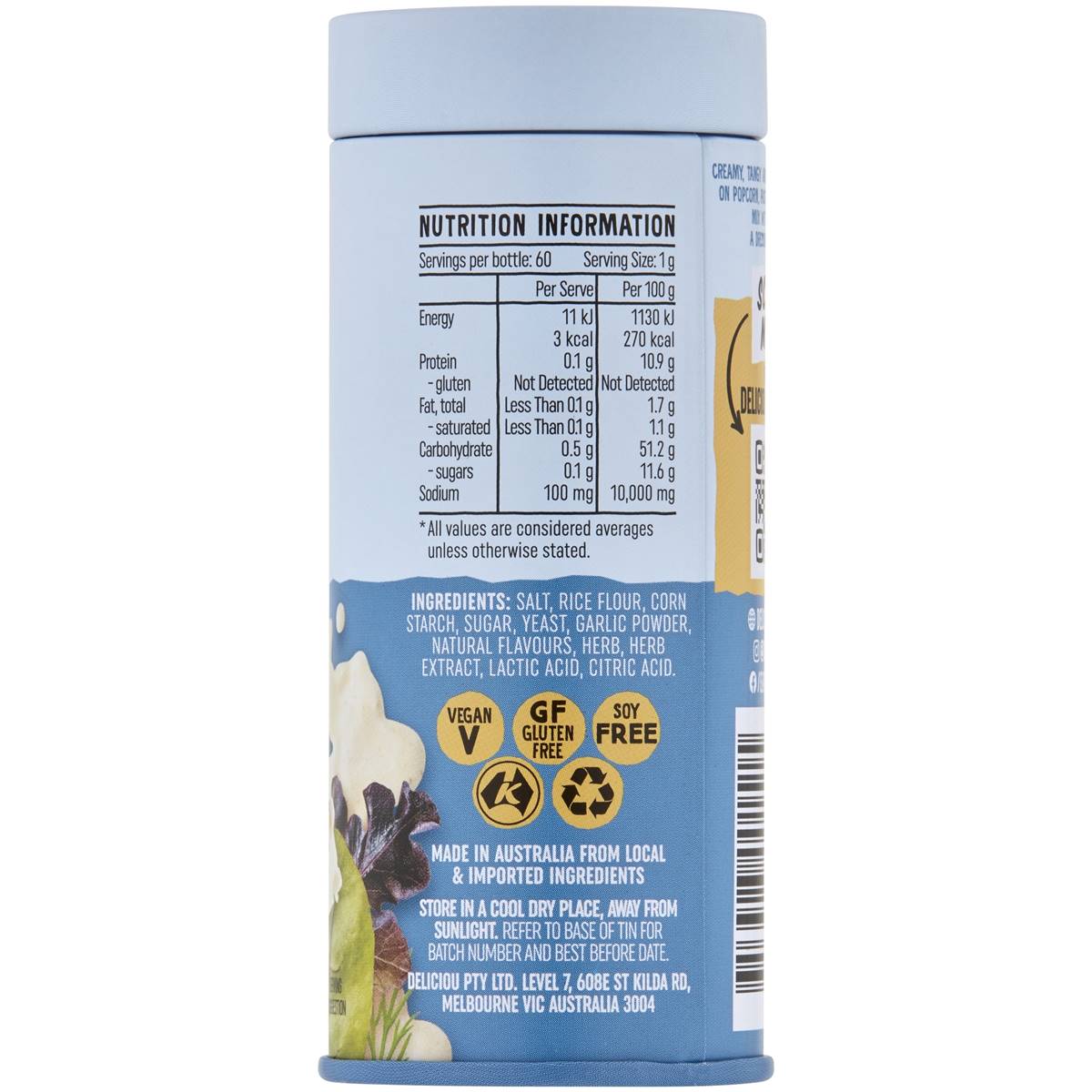 Deliciou Ranch Flavoured Seasoning 60g Woolworths
